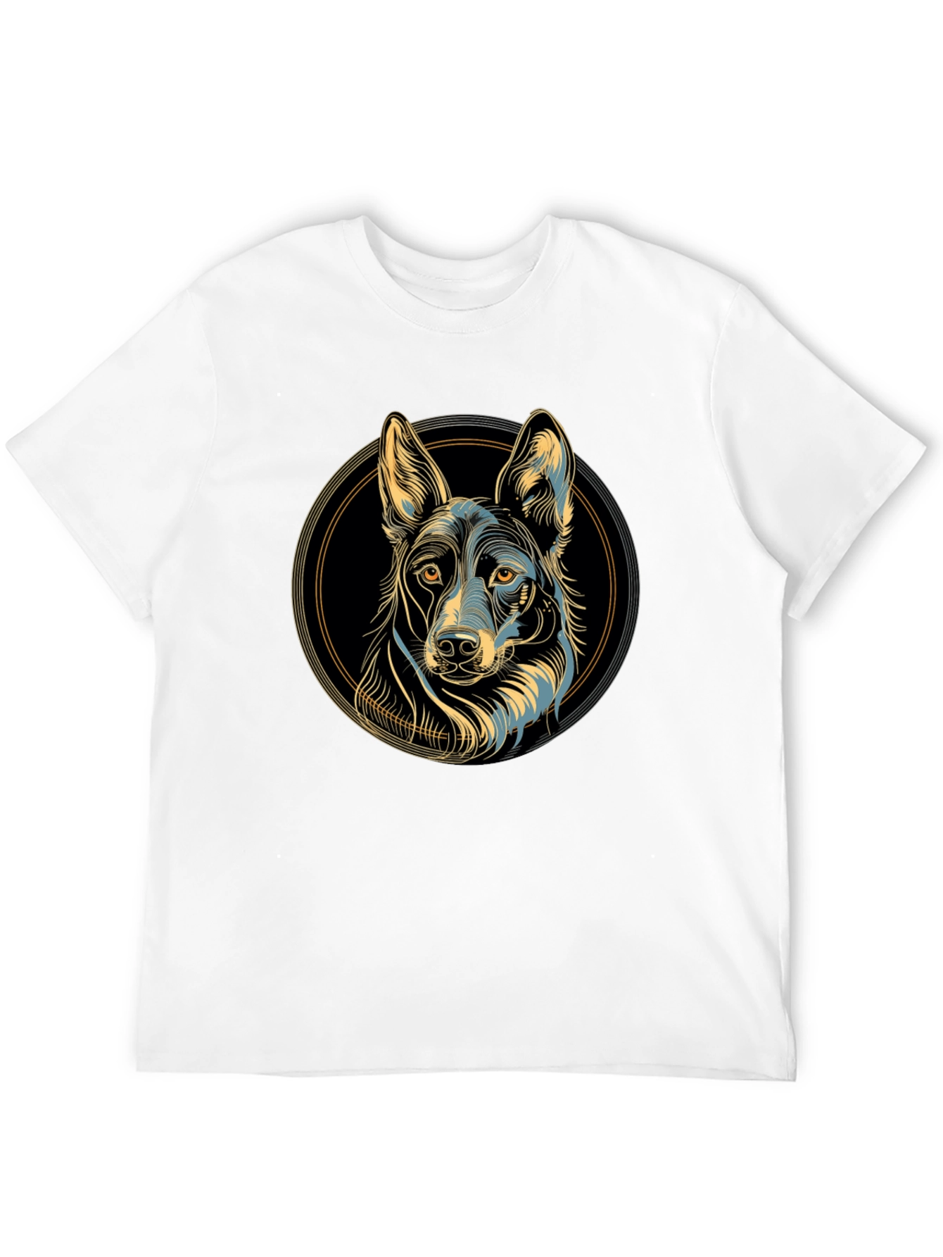 Dog Graphic Print Black T-Shirt