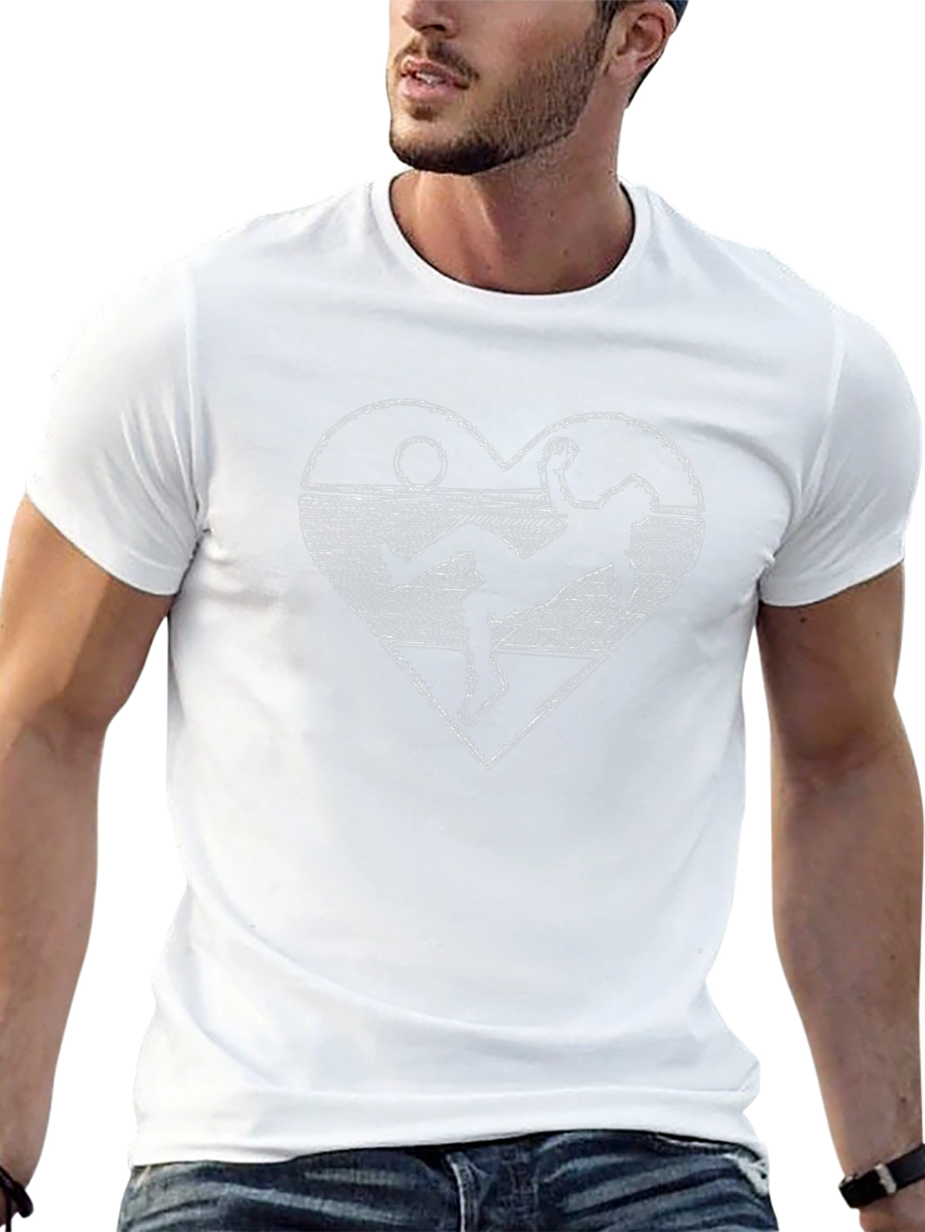 Soccer Heart Graphic Tee - Stylish Sportswear