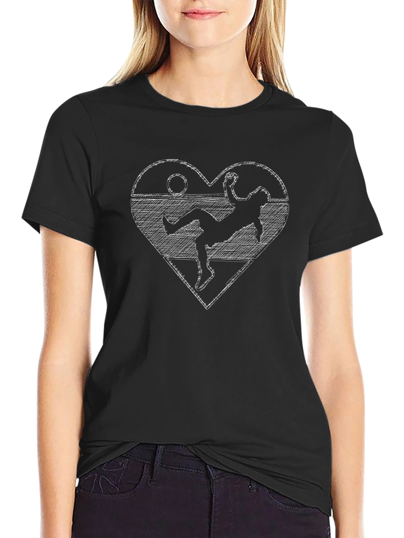 Soccer Heart Graphic Tee - Stylish Sportswear
