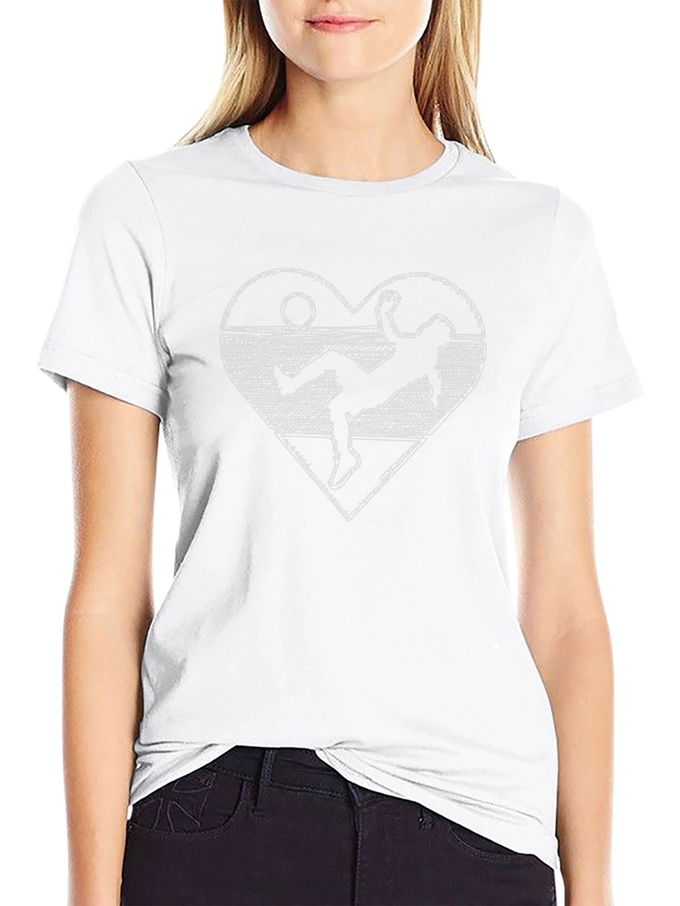 Soccer Heart Graphic Tee - Stylish Sportswear