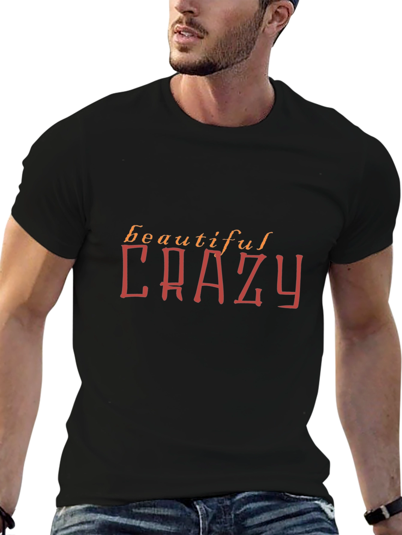 Beautiful Crazy Graphic Tee - Black