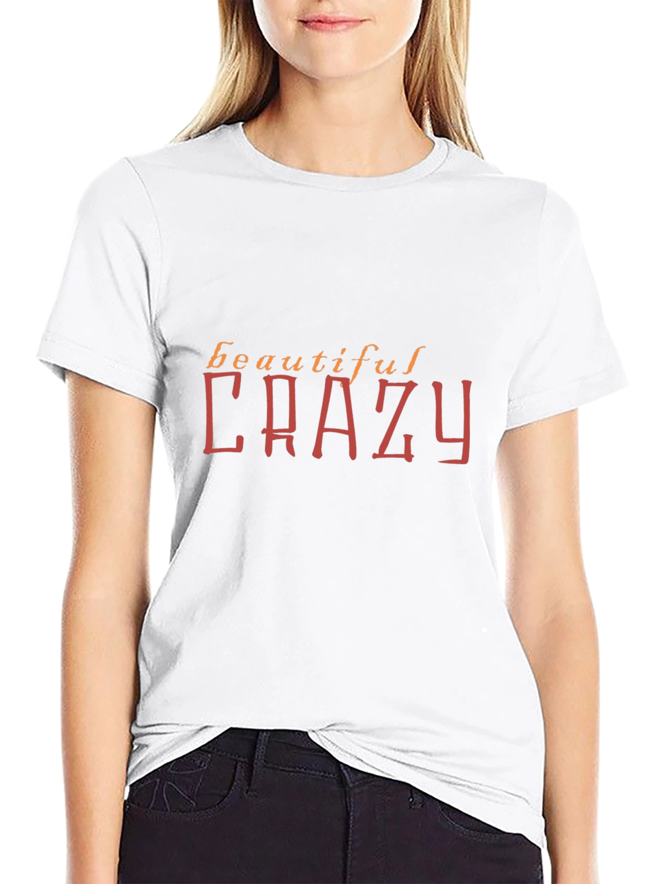 Beautiful Crazy Graphic Tee - Black
