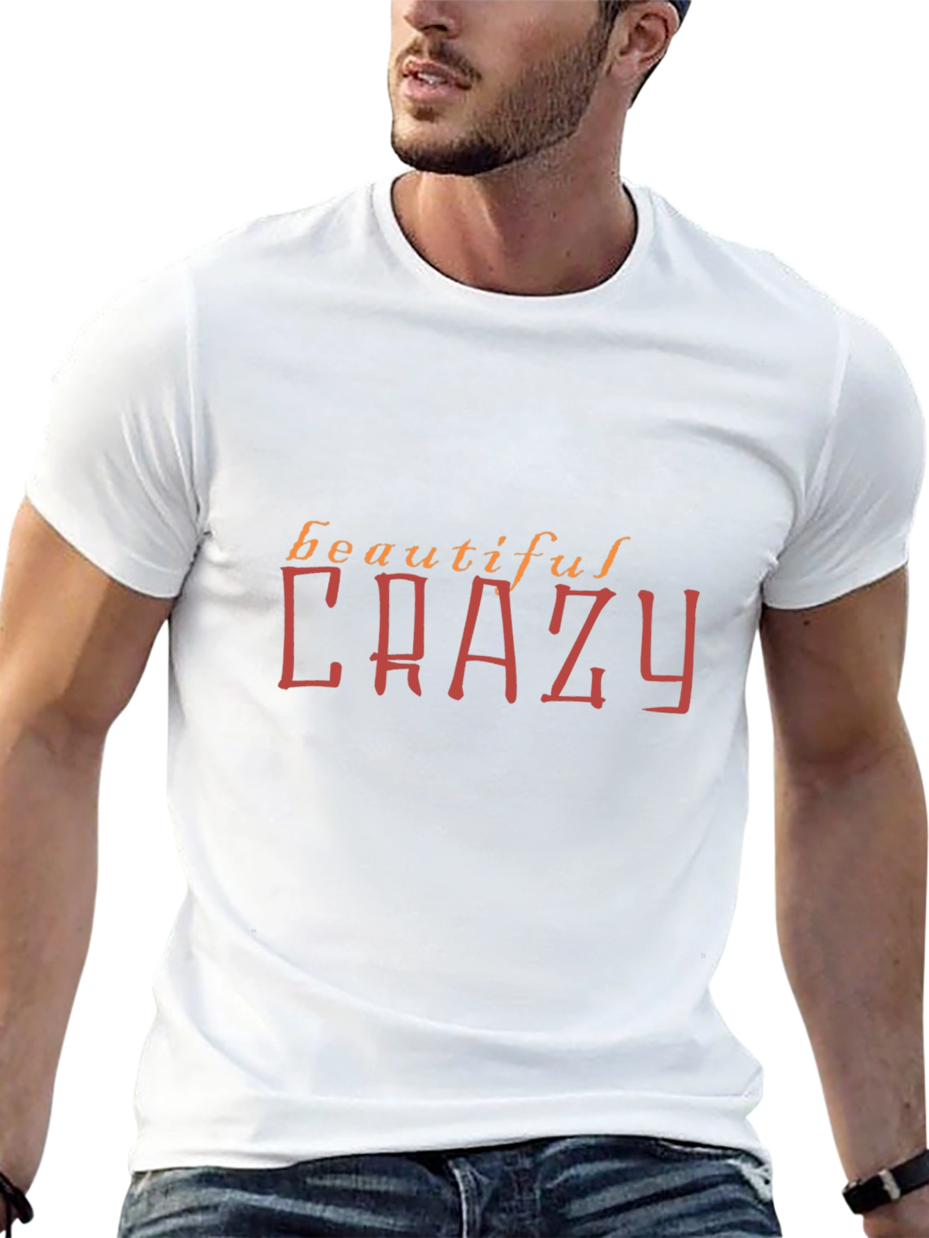 Beautiful Crazy Graphic Tee - Black