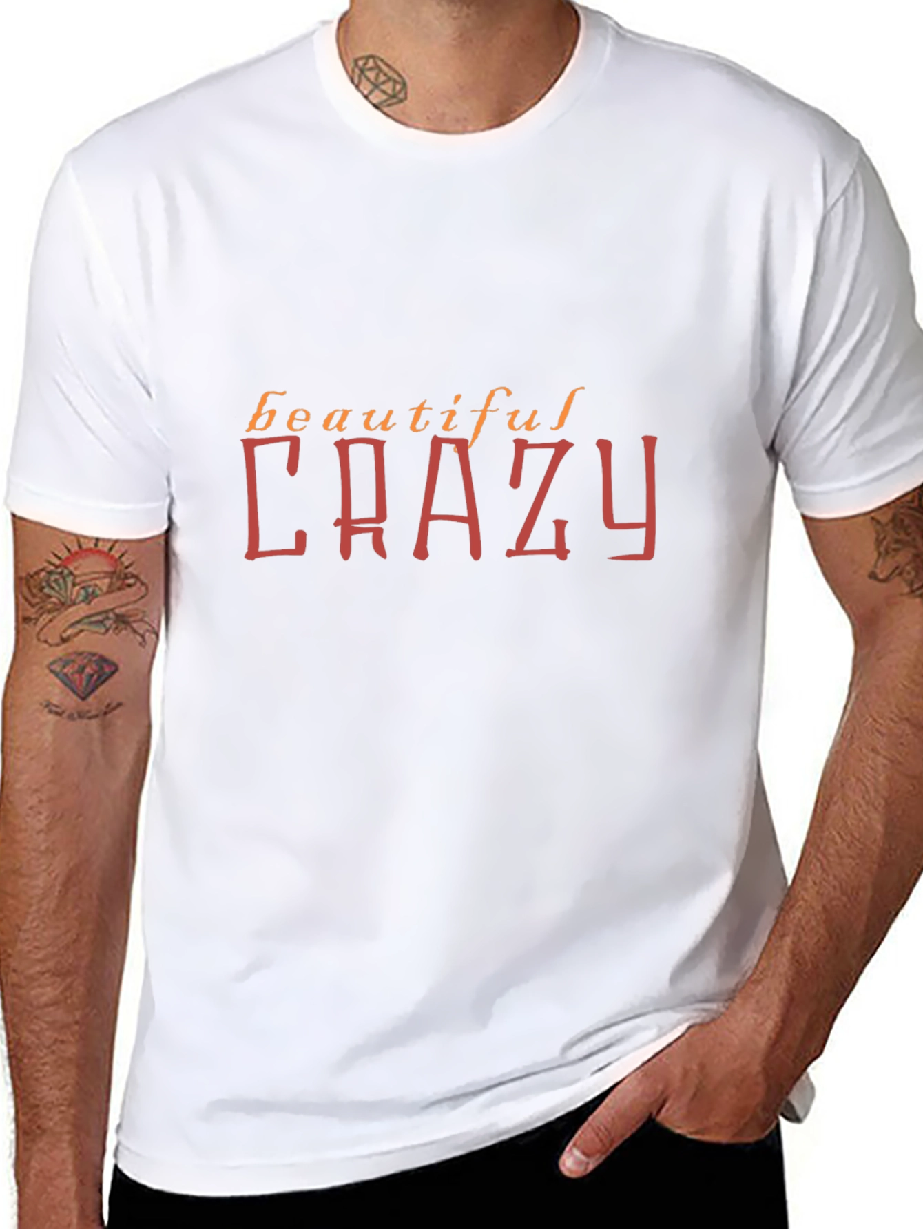 Beautiful Crazy Graphic Tee - Black