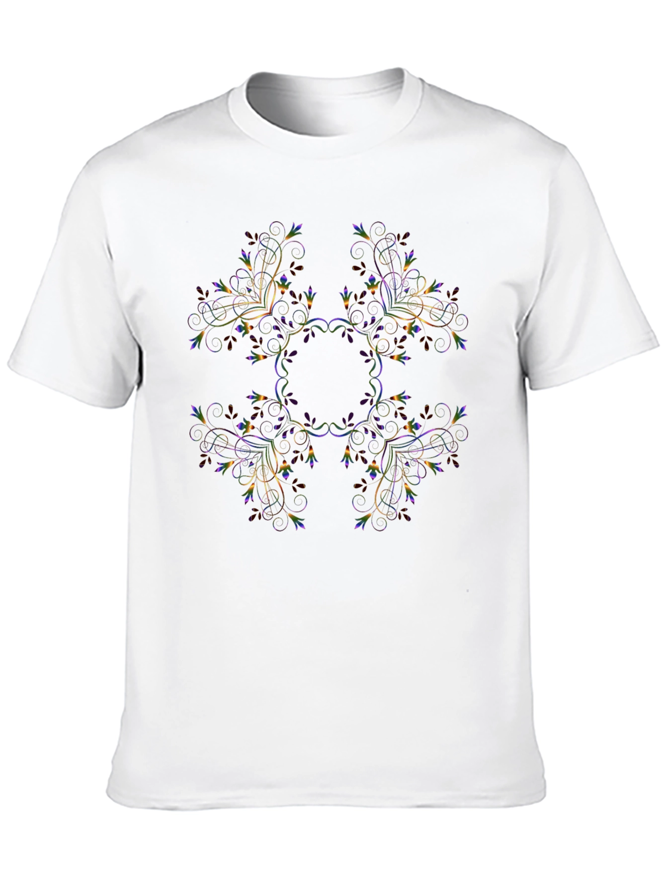 Floral Mandala Black Graphic Tee