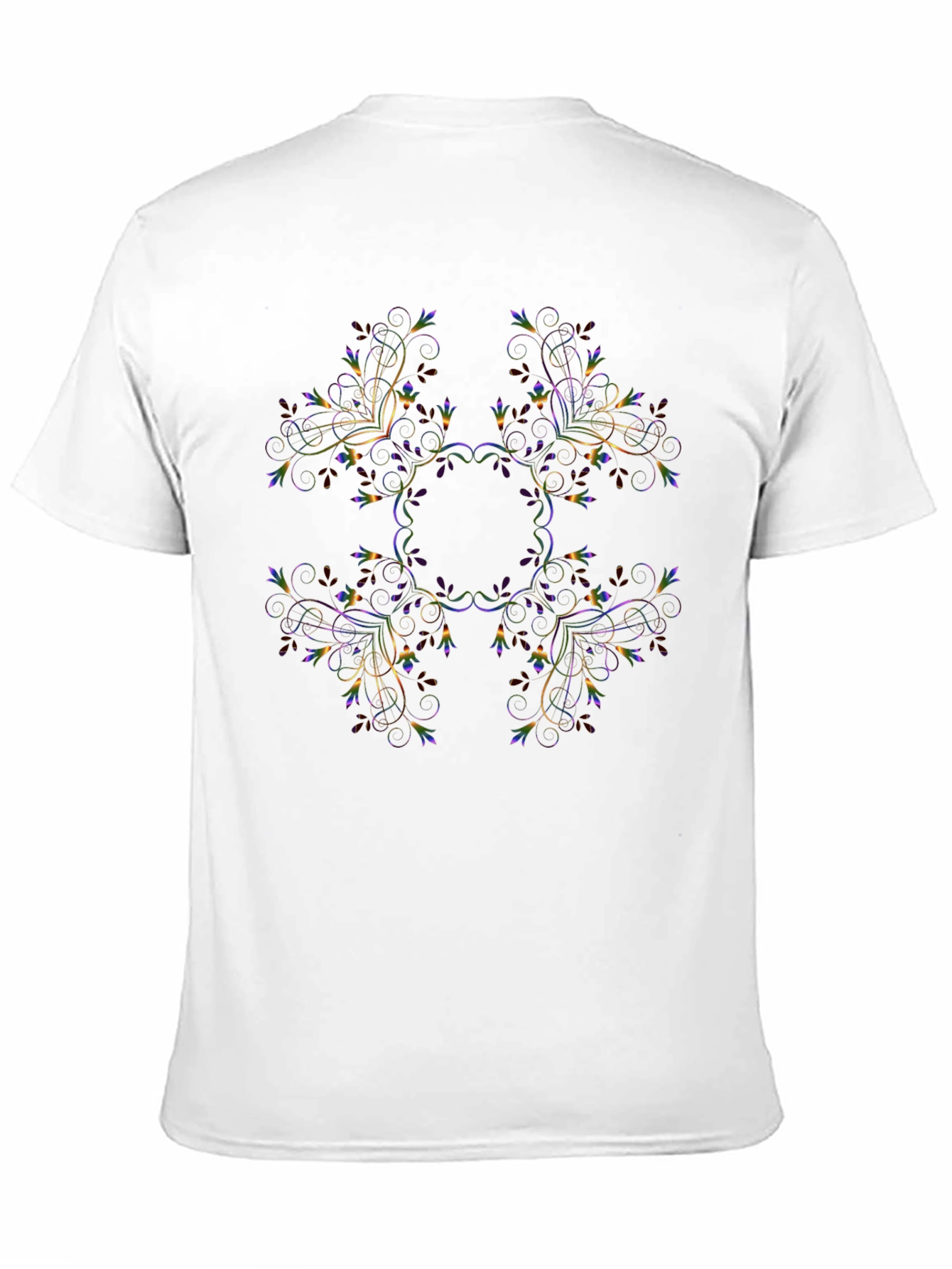 Floral Mandala Black Graphic Tee