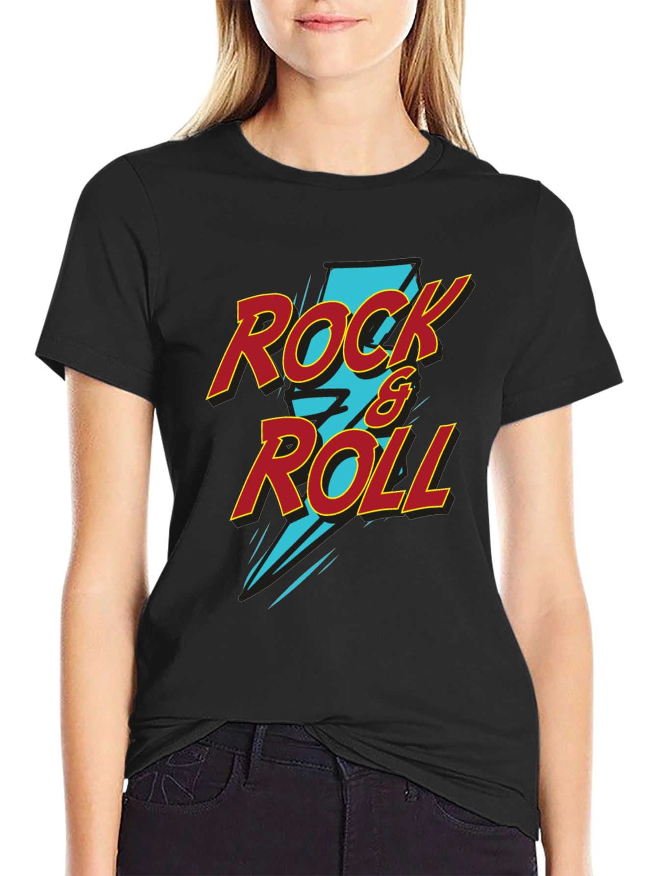 Rock & Roll Graphic Tee - Black