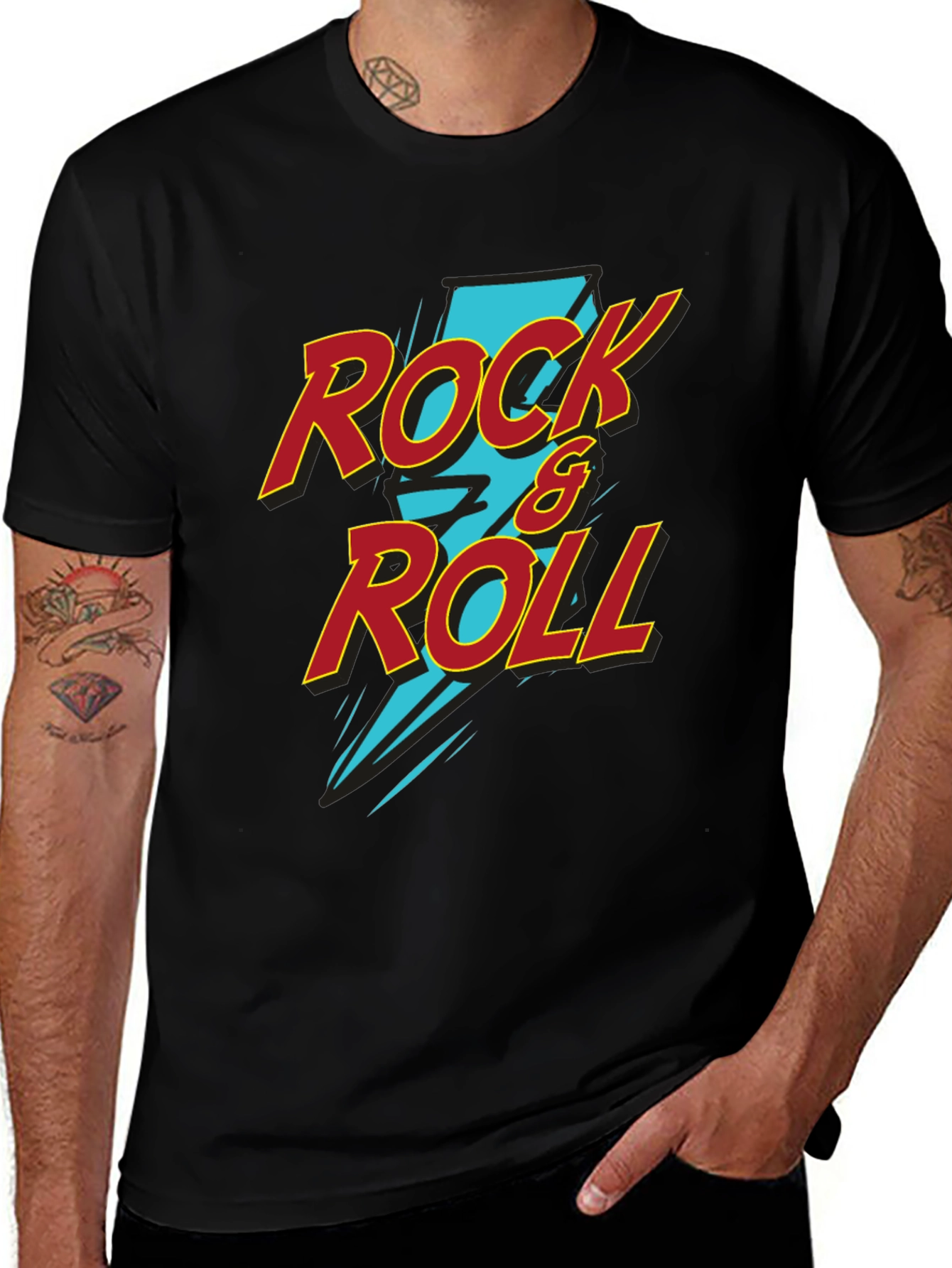 Rock & Roll Graphic Tee - Black