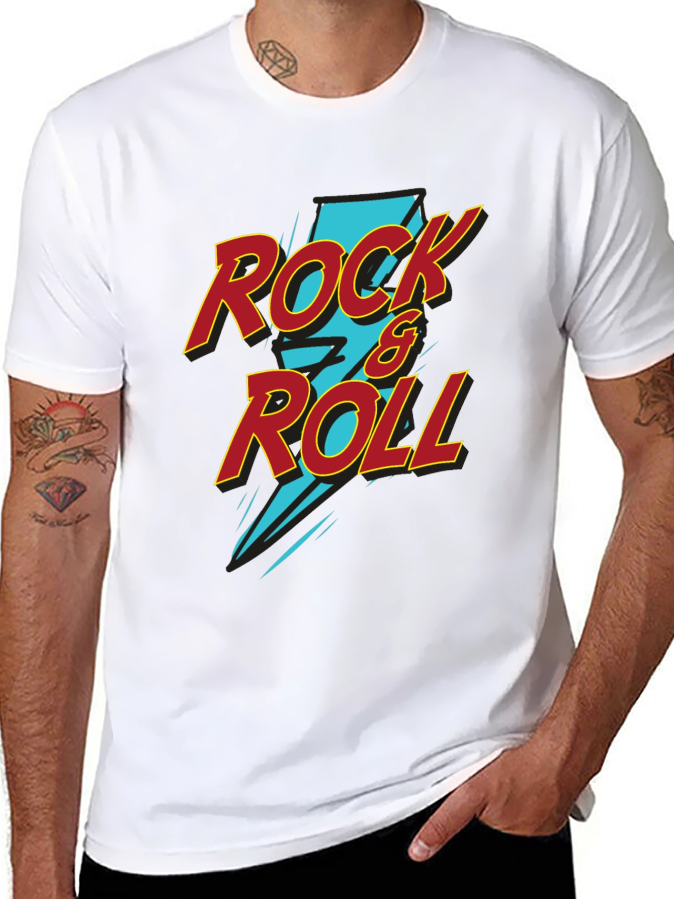 Rock & Roll Graphic Tee - Black