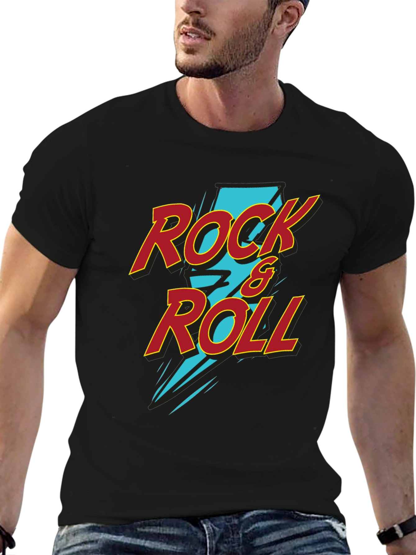 Rock & Roll Graphic Tee - Black