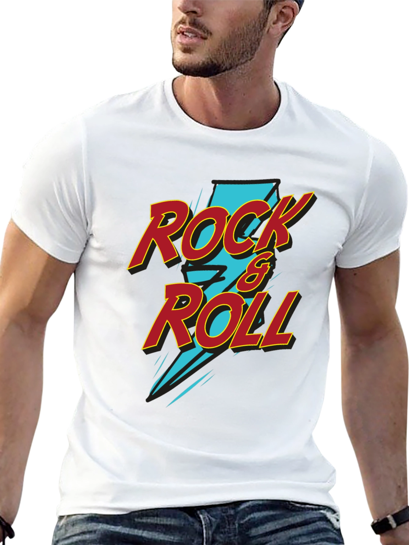 Rock & Roll Graphic Tee - Black