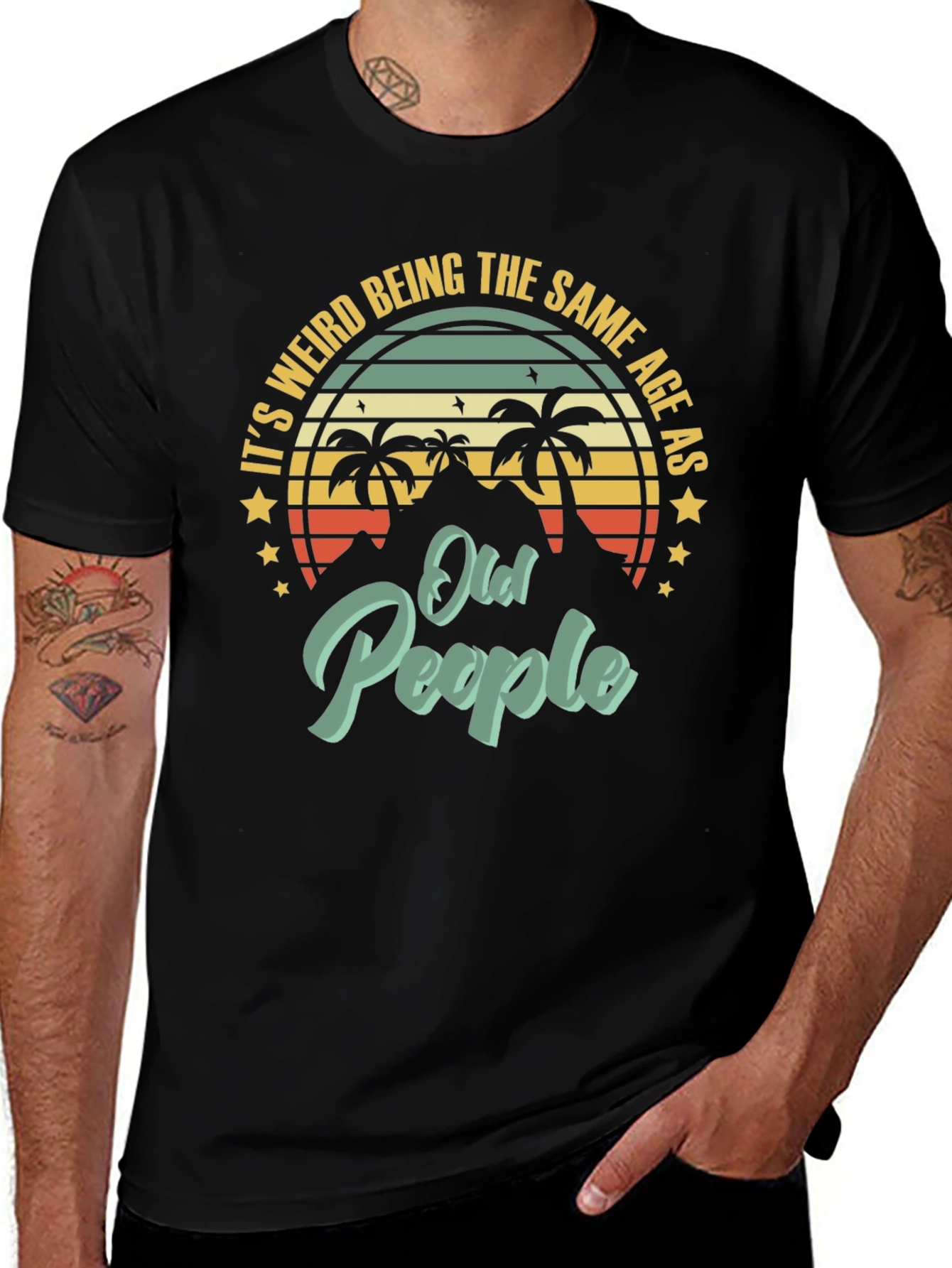 Funny Old People Graphic T-Shirt