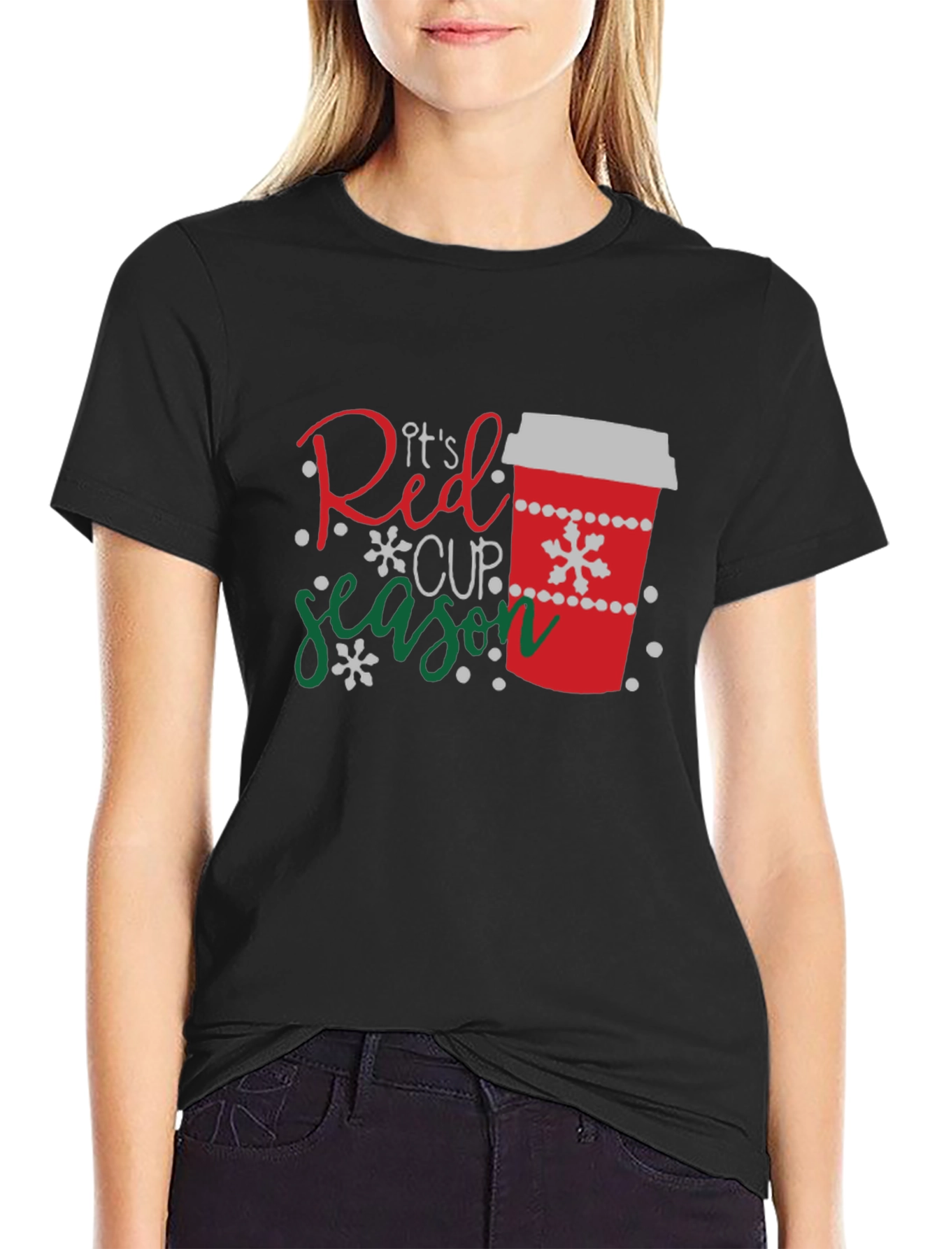 Its Red Cup Season Black T-Shirt