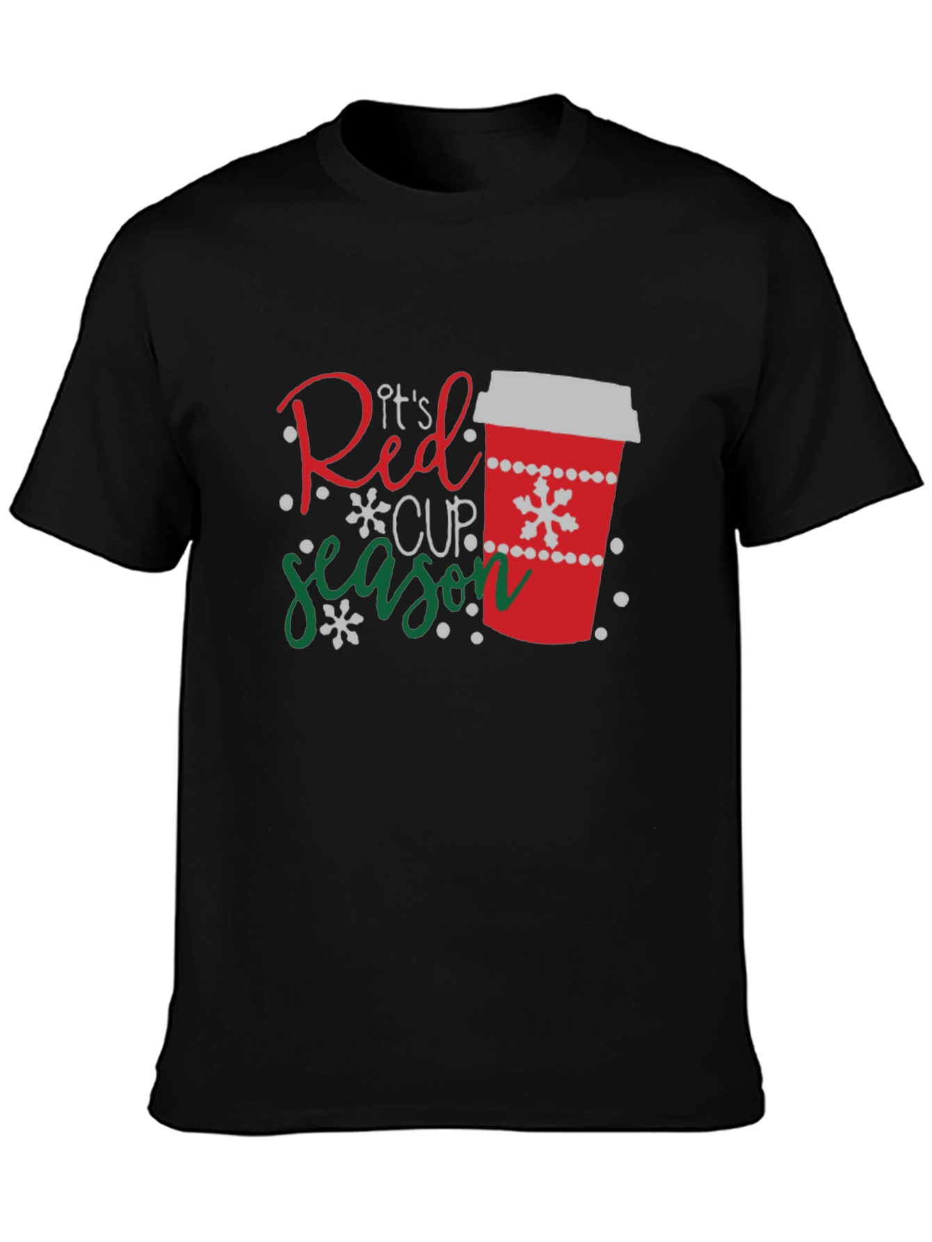 Its Red Cup Season Black T-Shirt