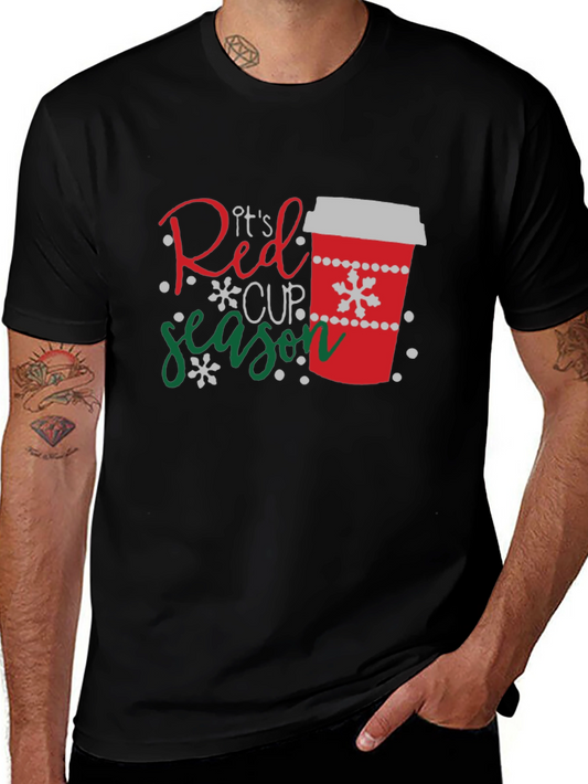 Its Red Cup Season Black T-Shirt