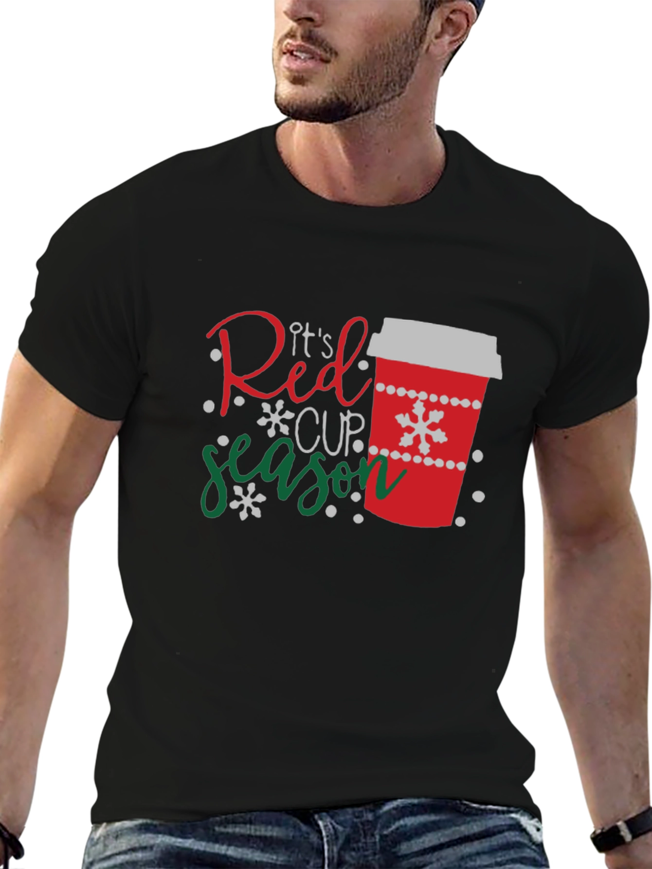 Its Red Cup Season Black T-Shirt