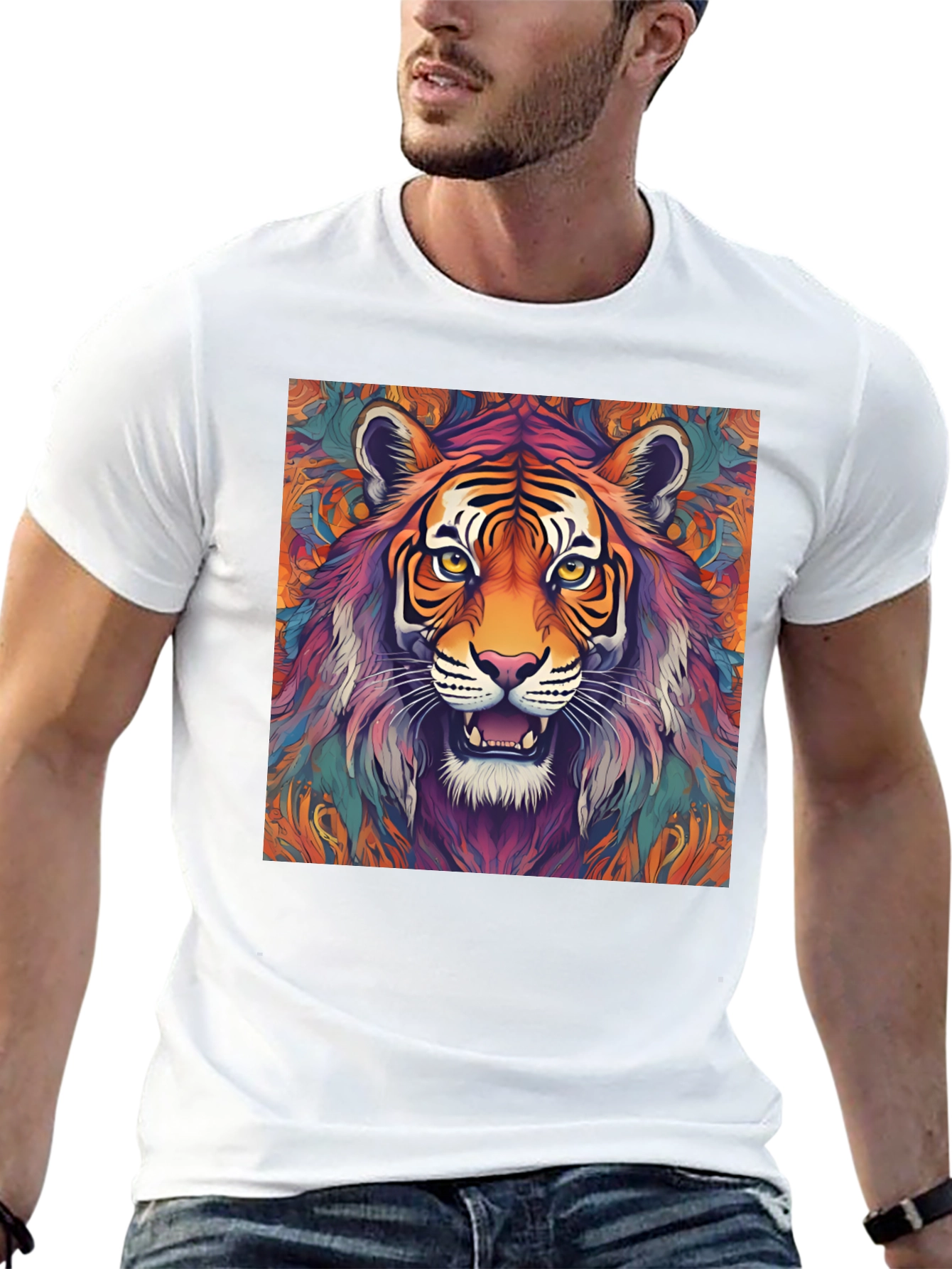 Psychedelic Tiger Graphic Tee