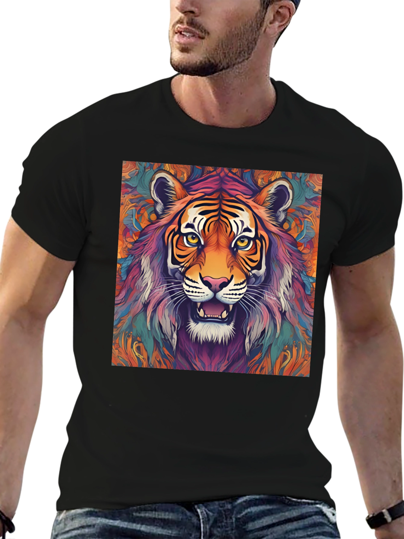 Psychedelic Tiger Graphic Tee