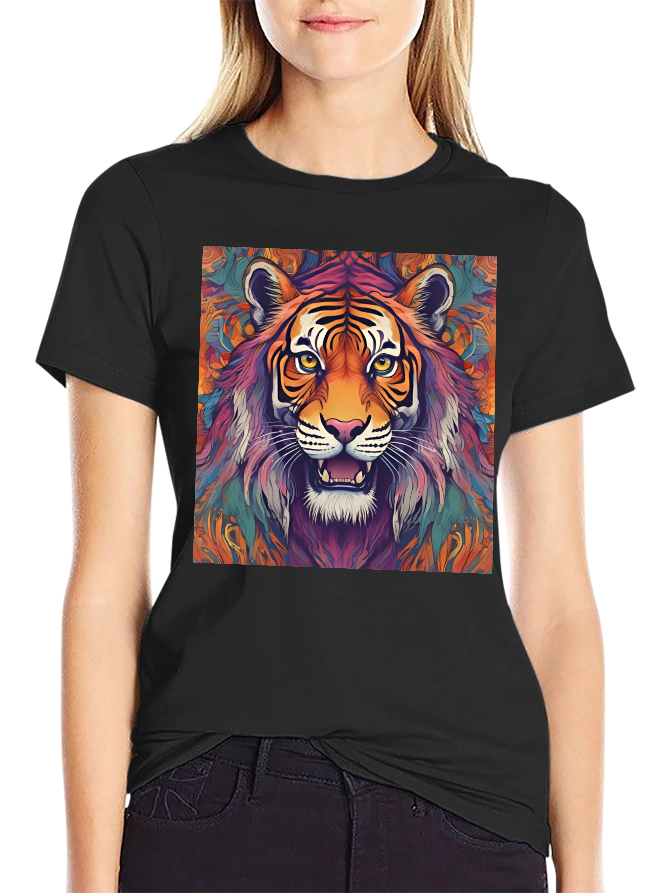 Psychedelic Tiger Graphic Tee
