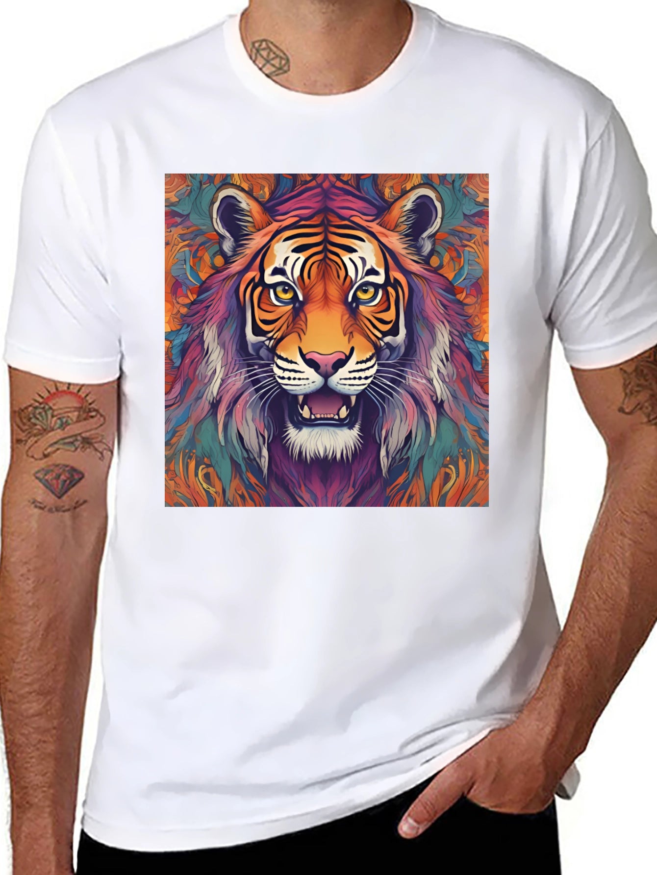Psychedelic Tiger Graphic Tee