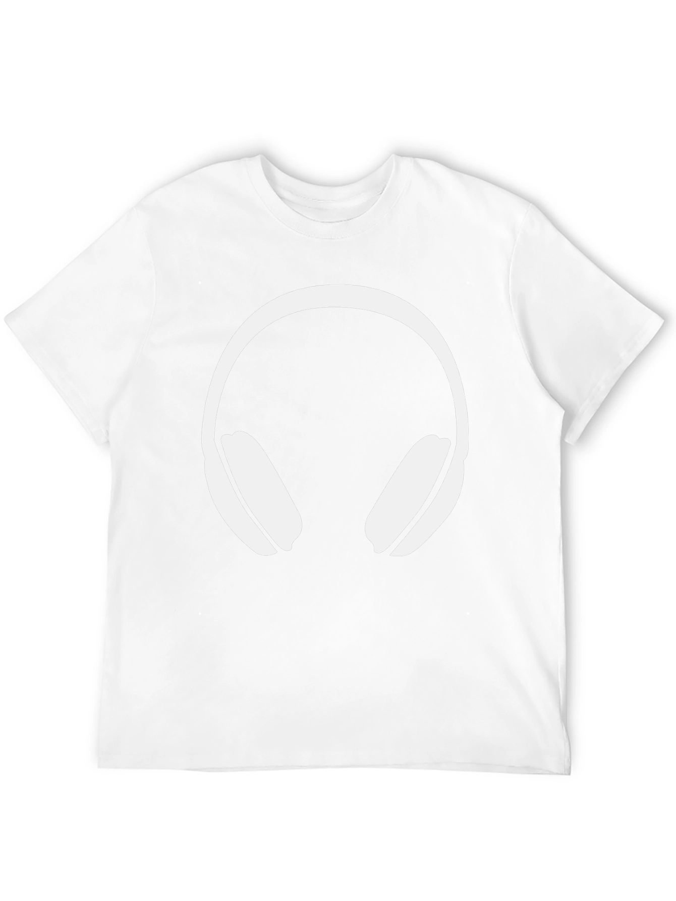 Headphone Graphic Tee - Black Cotton Blend