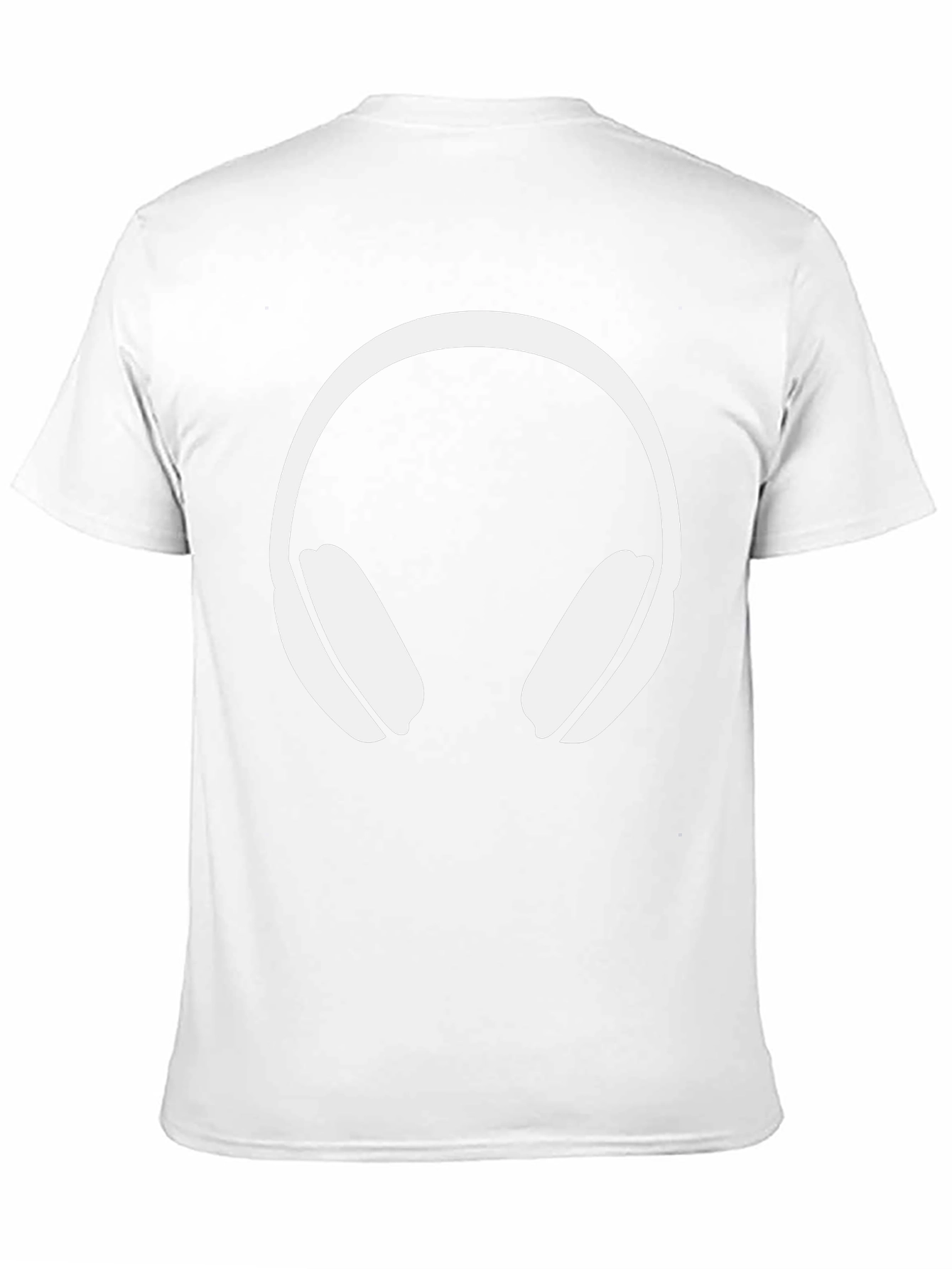 Headphone Graphic Tee - Black Cotton Blend