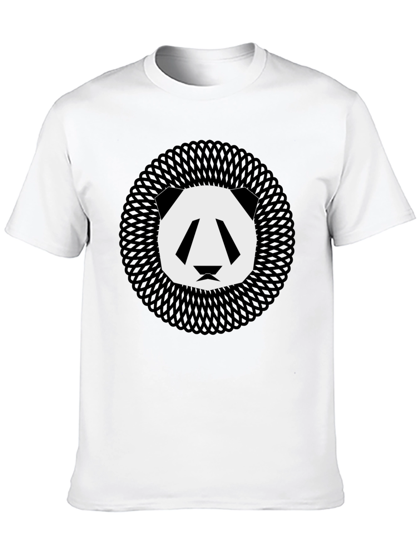 Geometric Panda Graphic Tee - Modern Animal Print