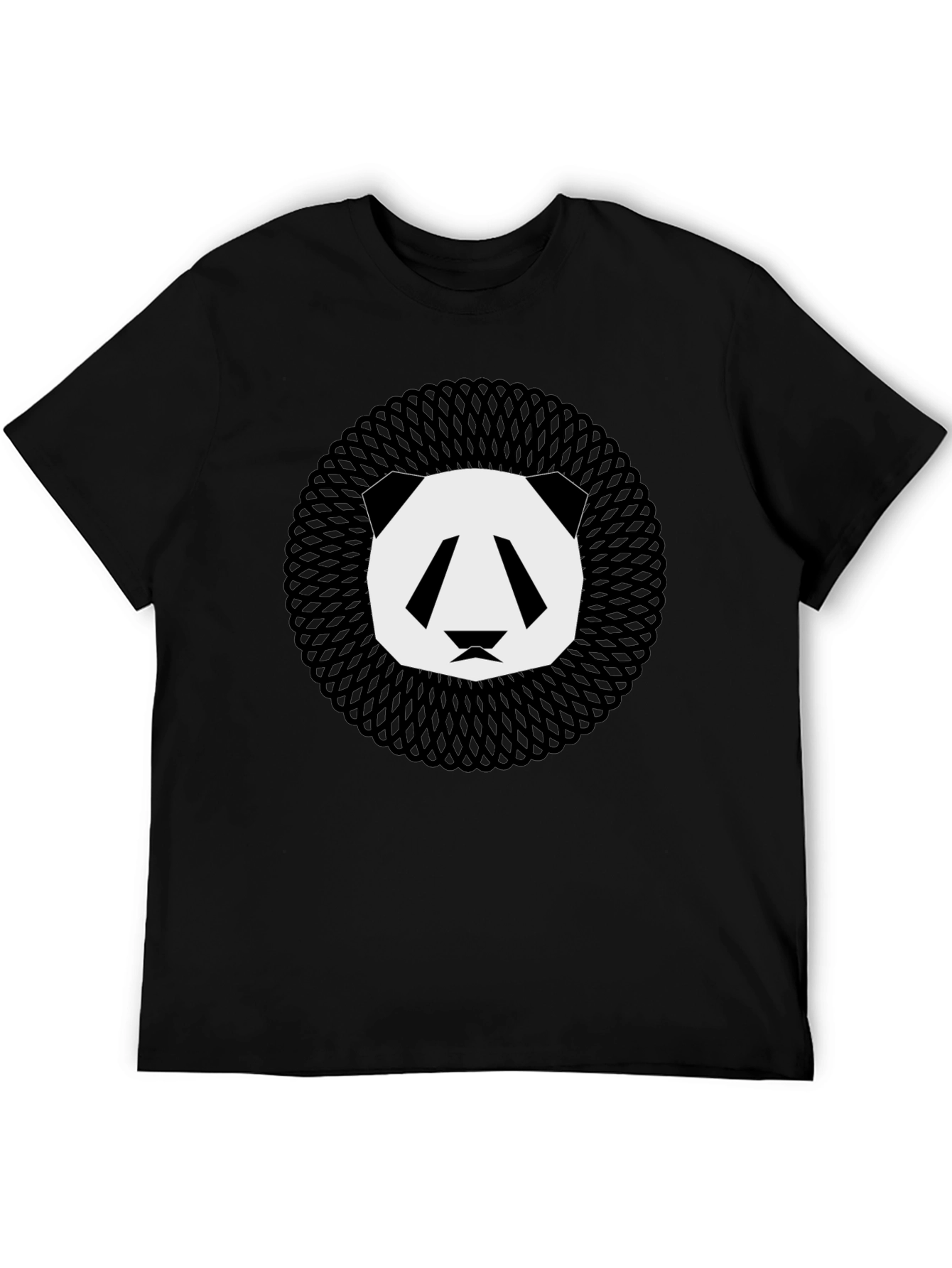 Geometric Panda Graphic Tee - Modern Animal Print