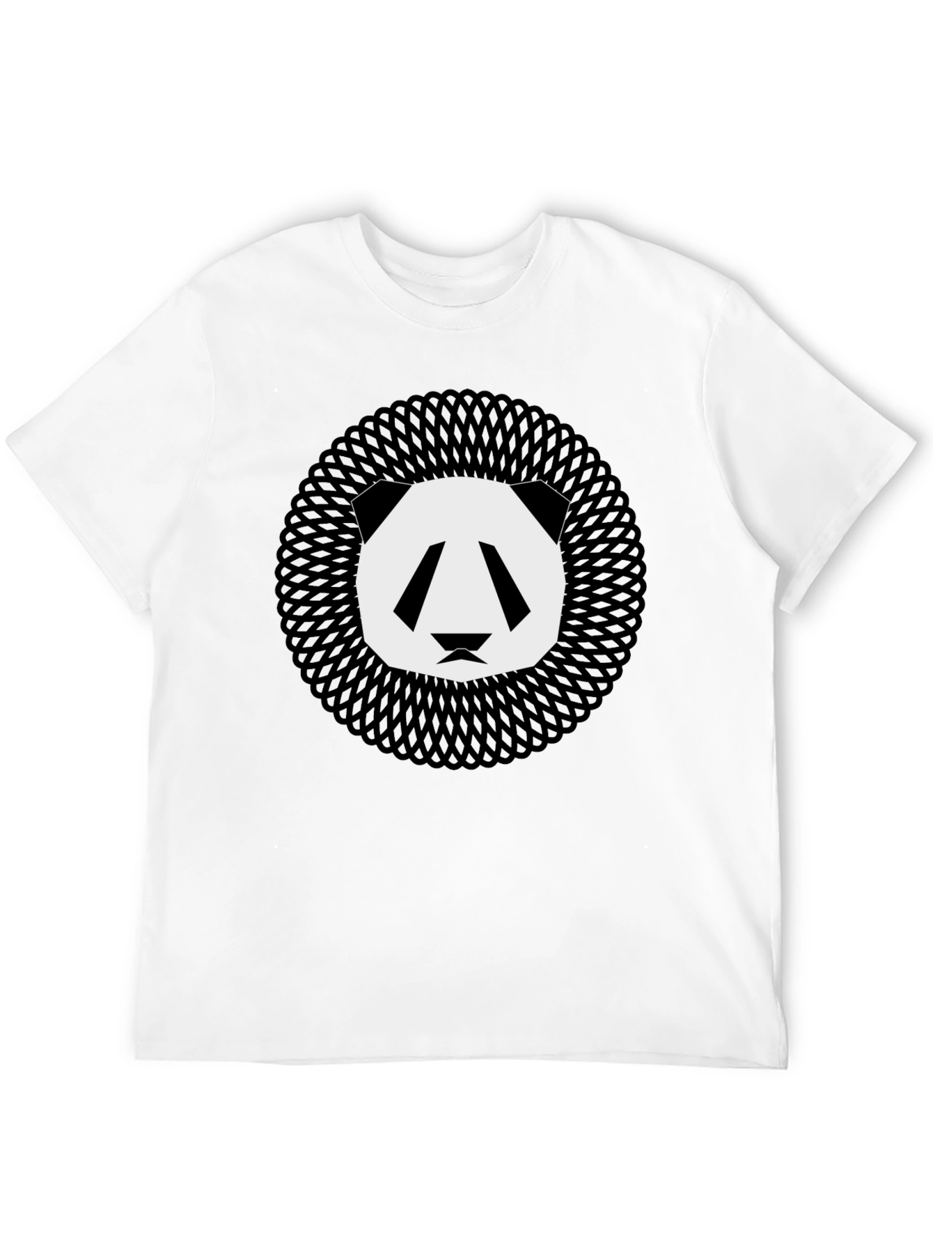Geometric Panda Graphic Tee - Modern Animal Print
