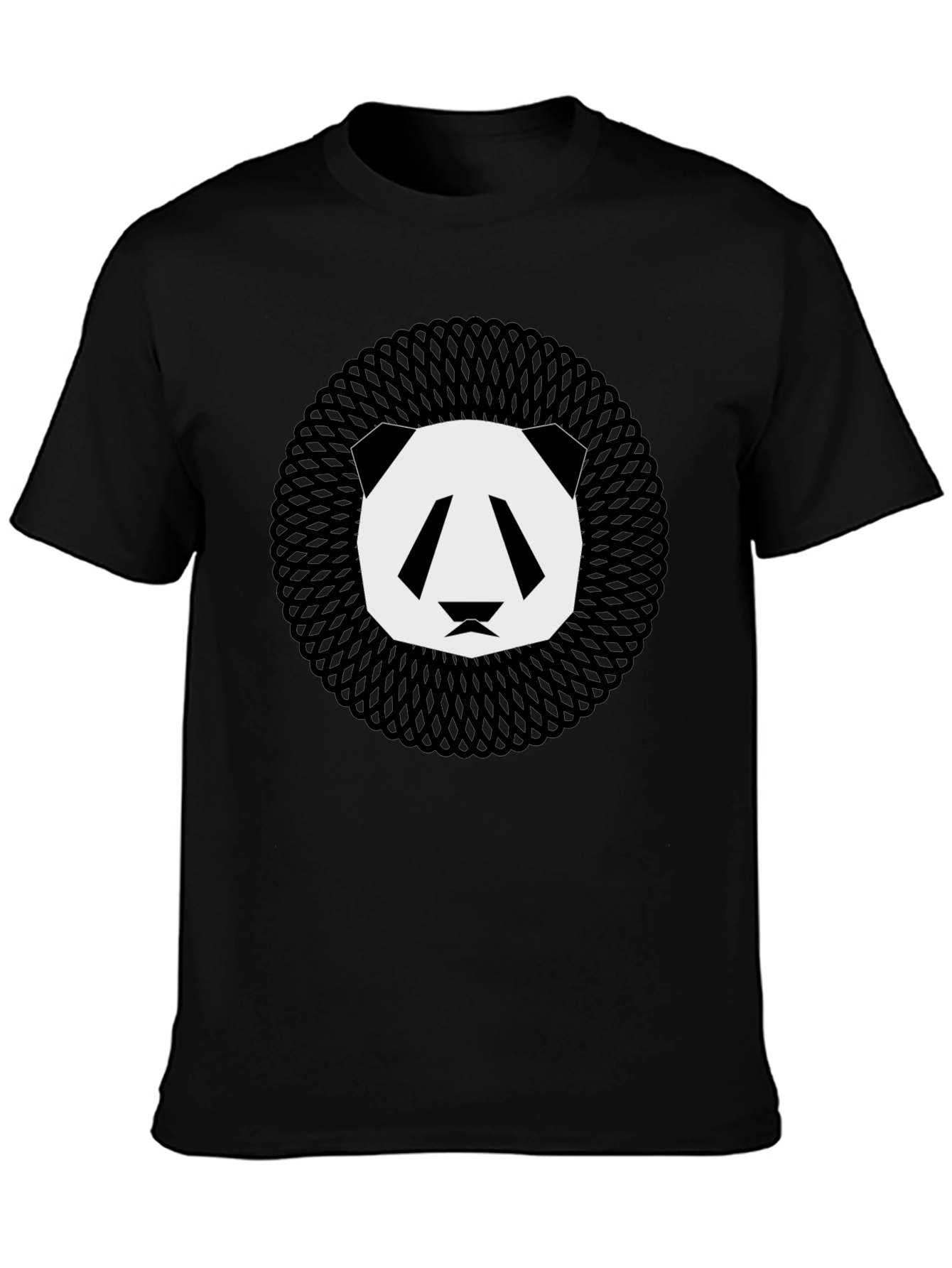 Geometric Panda Graphic Tee - Modern Animal Print