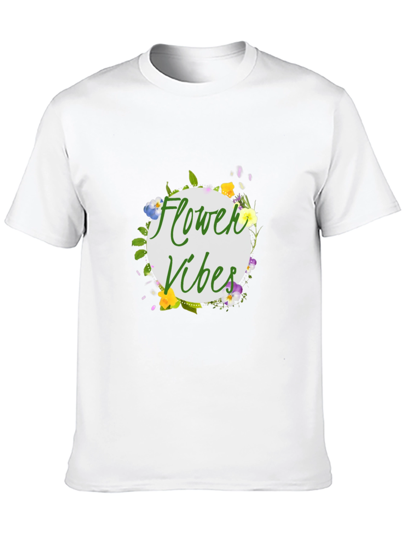 Flower Vibes Graphic Tee - Black