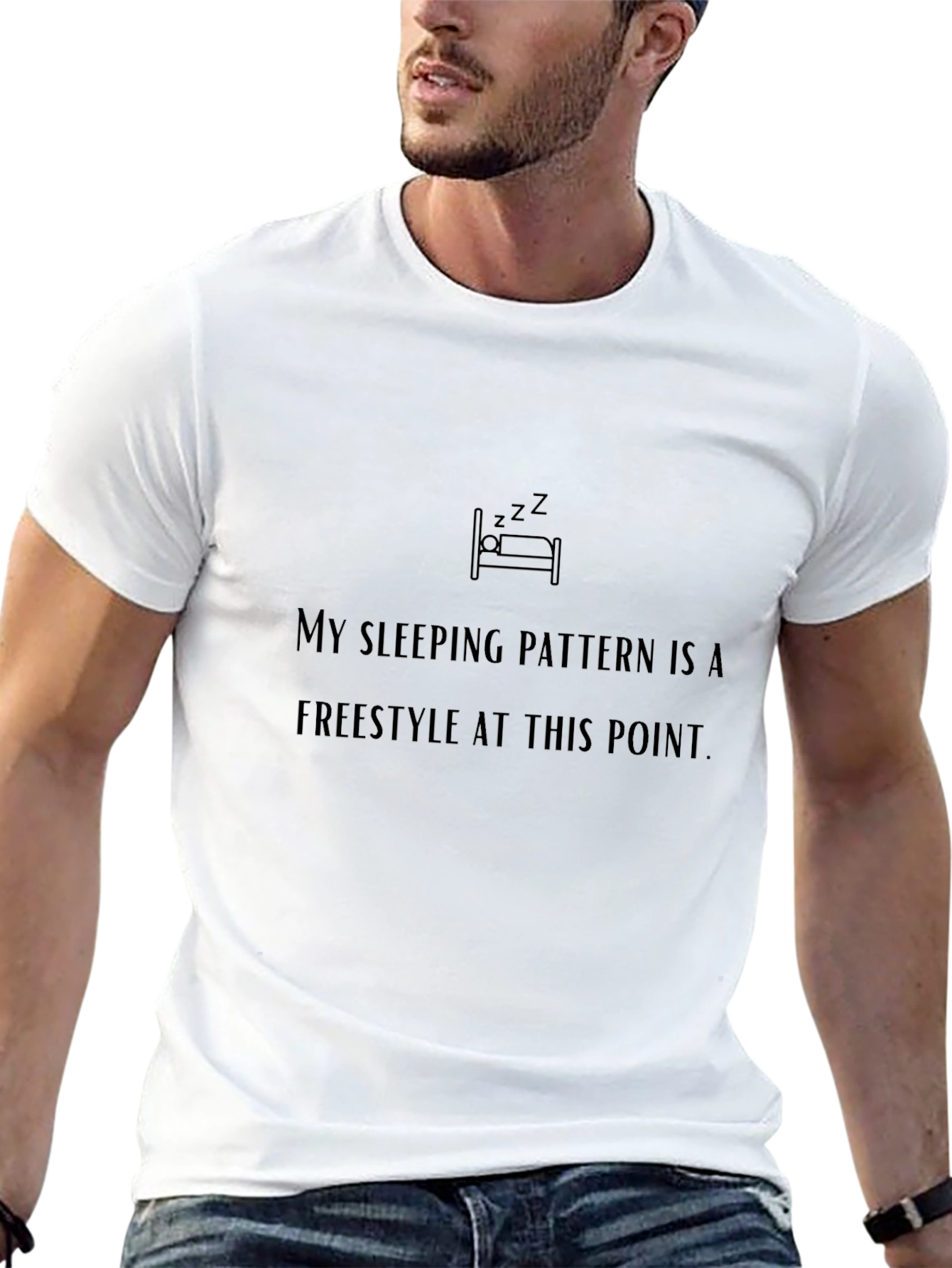 Freestyle Sleep Pattern Black T-Shirt