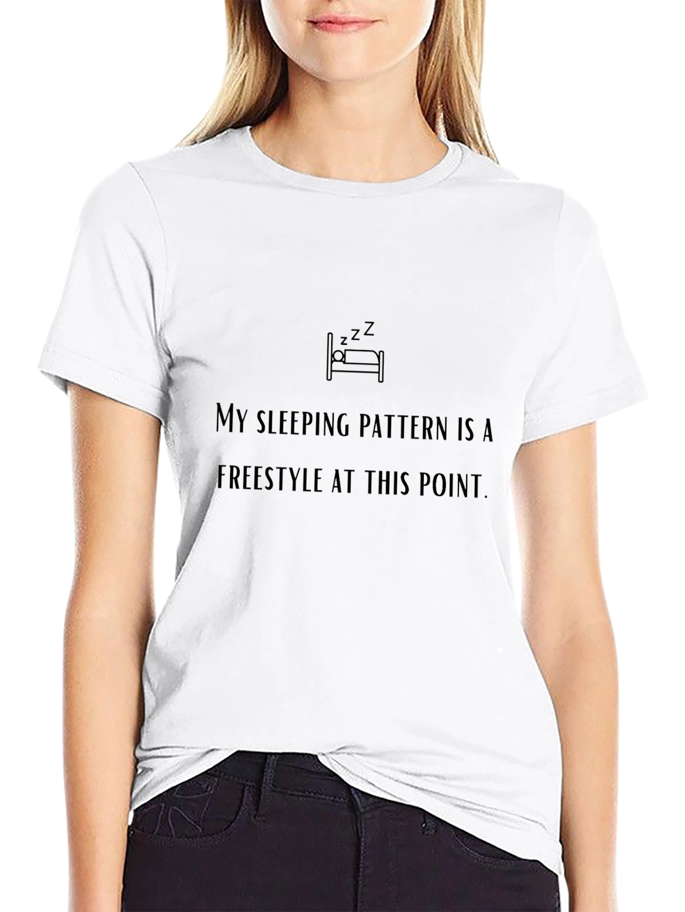 Freestyle Sleep Pattern Black T-Shirt