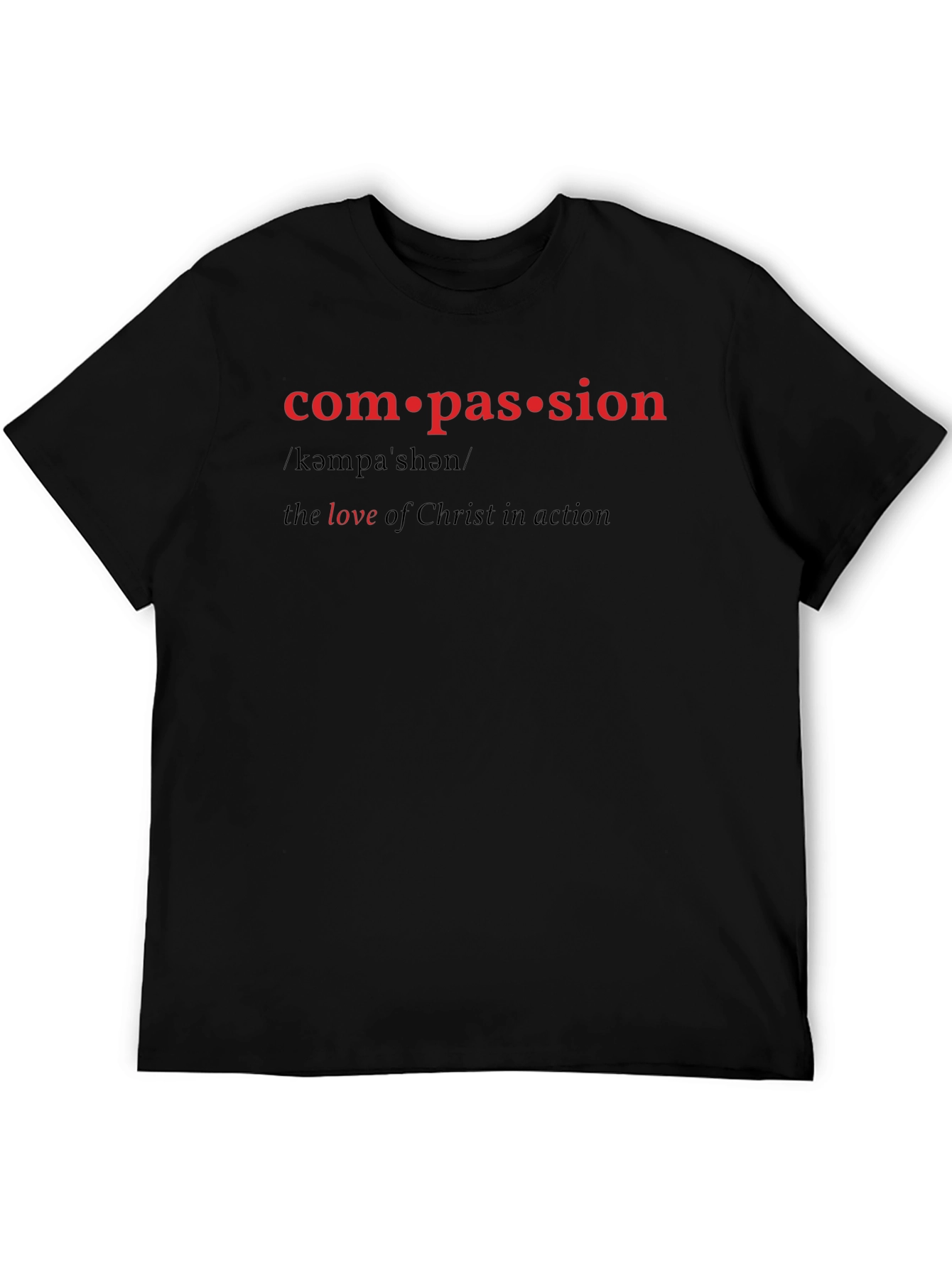 Compassion Definition T-Shirt - Black