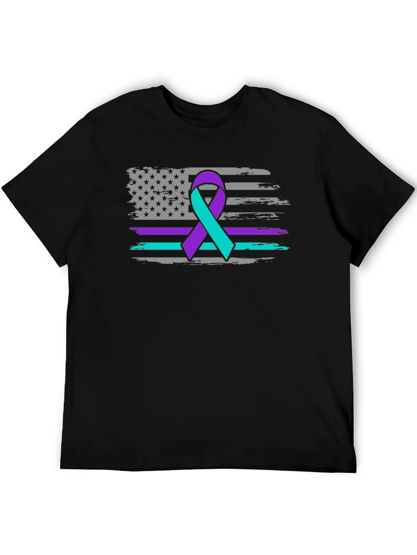 Awareness Ribbon USA Flag Graphic Tee