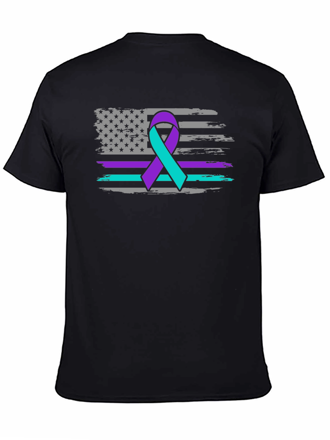 Awareness Ribbon USA Flag Graphic Tee
