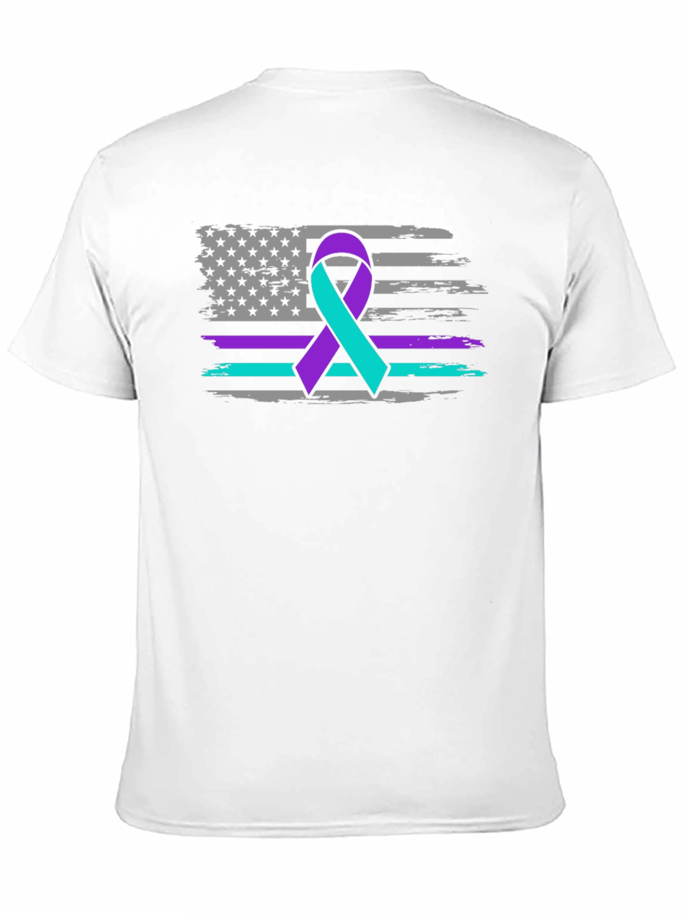 Awareness Ribbon USA Flag Graphic Tee