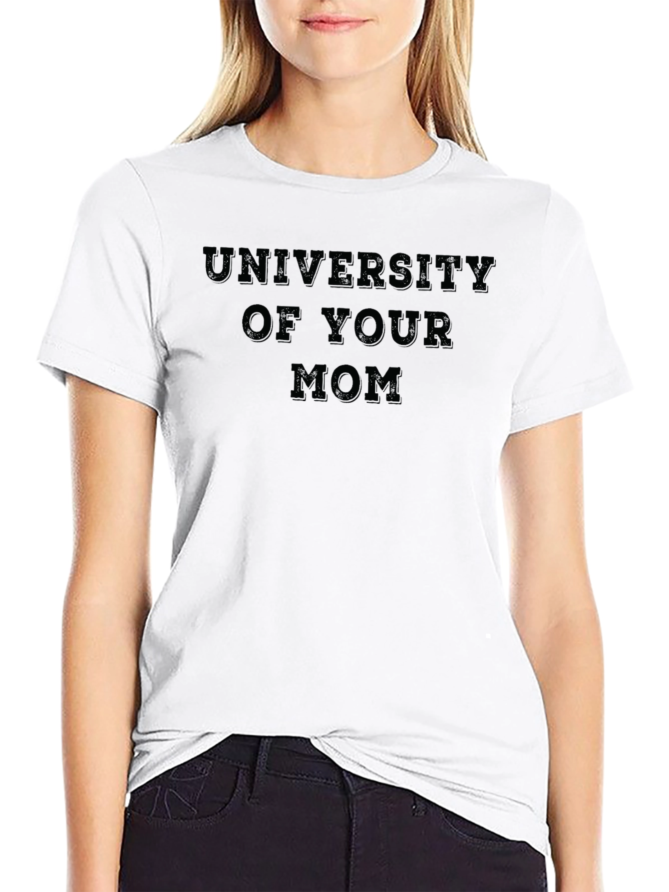University of Your Mom Black T-Shirt
