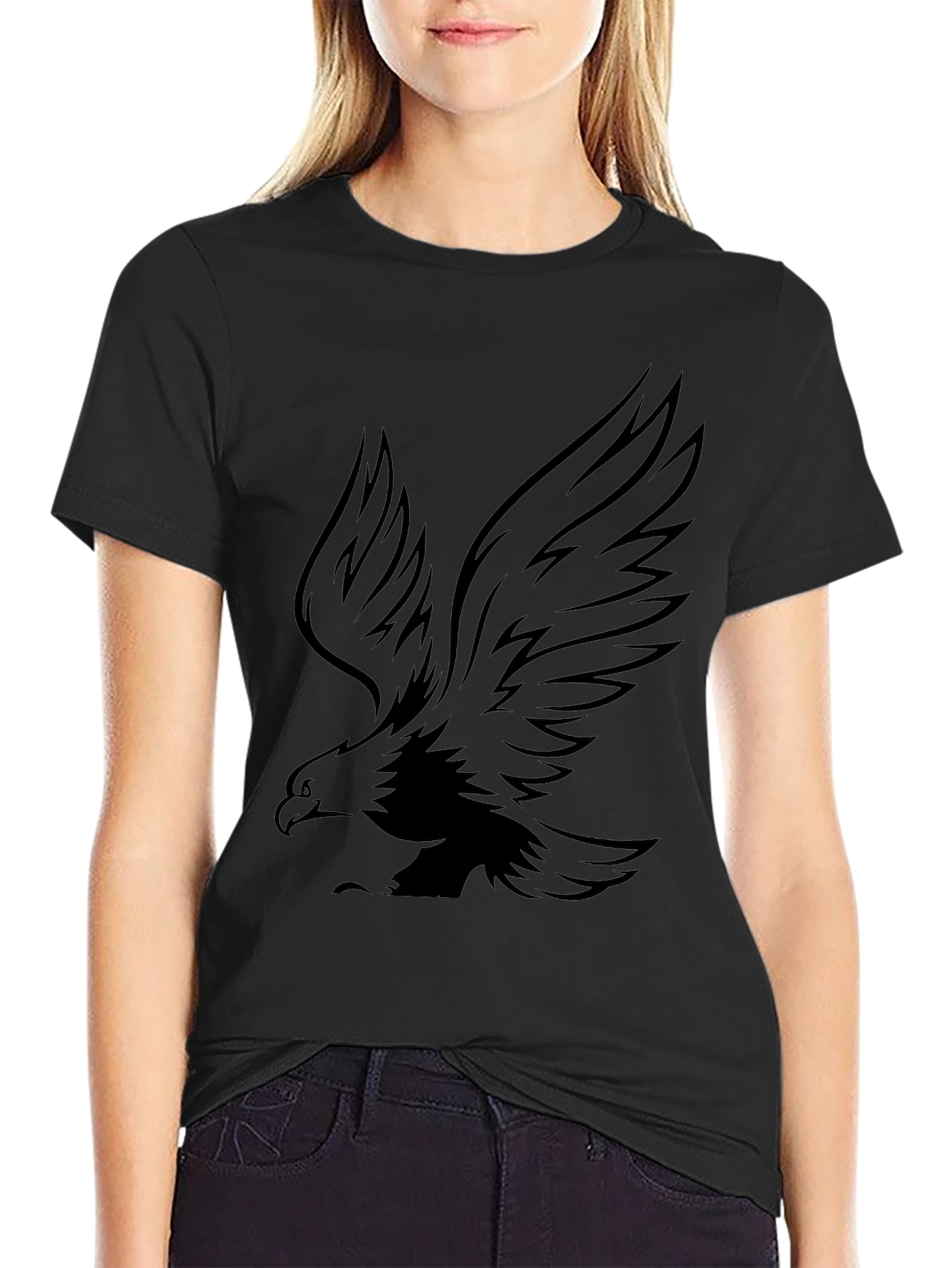 Eagle Graphic Black T-Shirt for Men