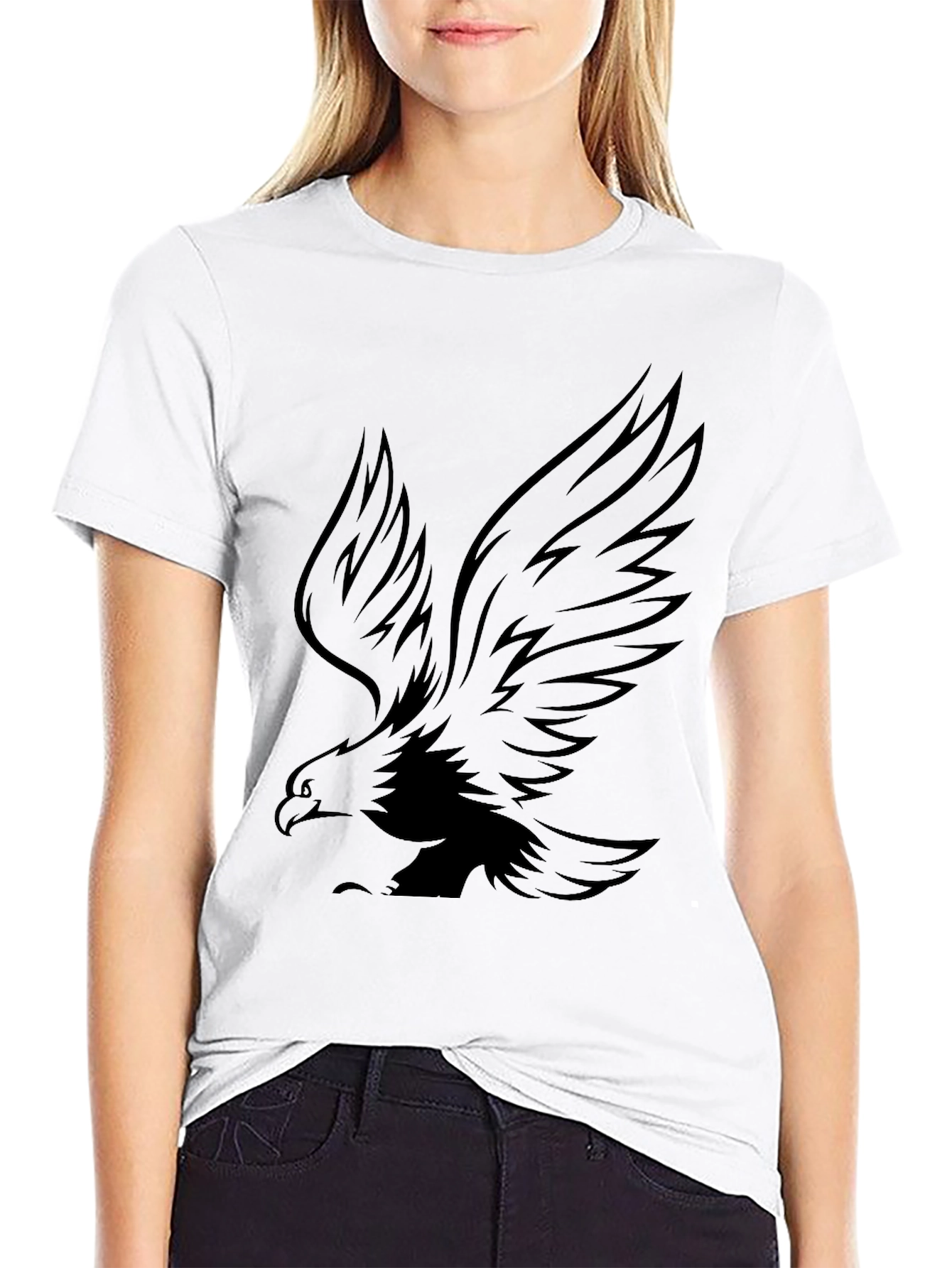 Eagle Graphic Black T-Shirt for Men