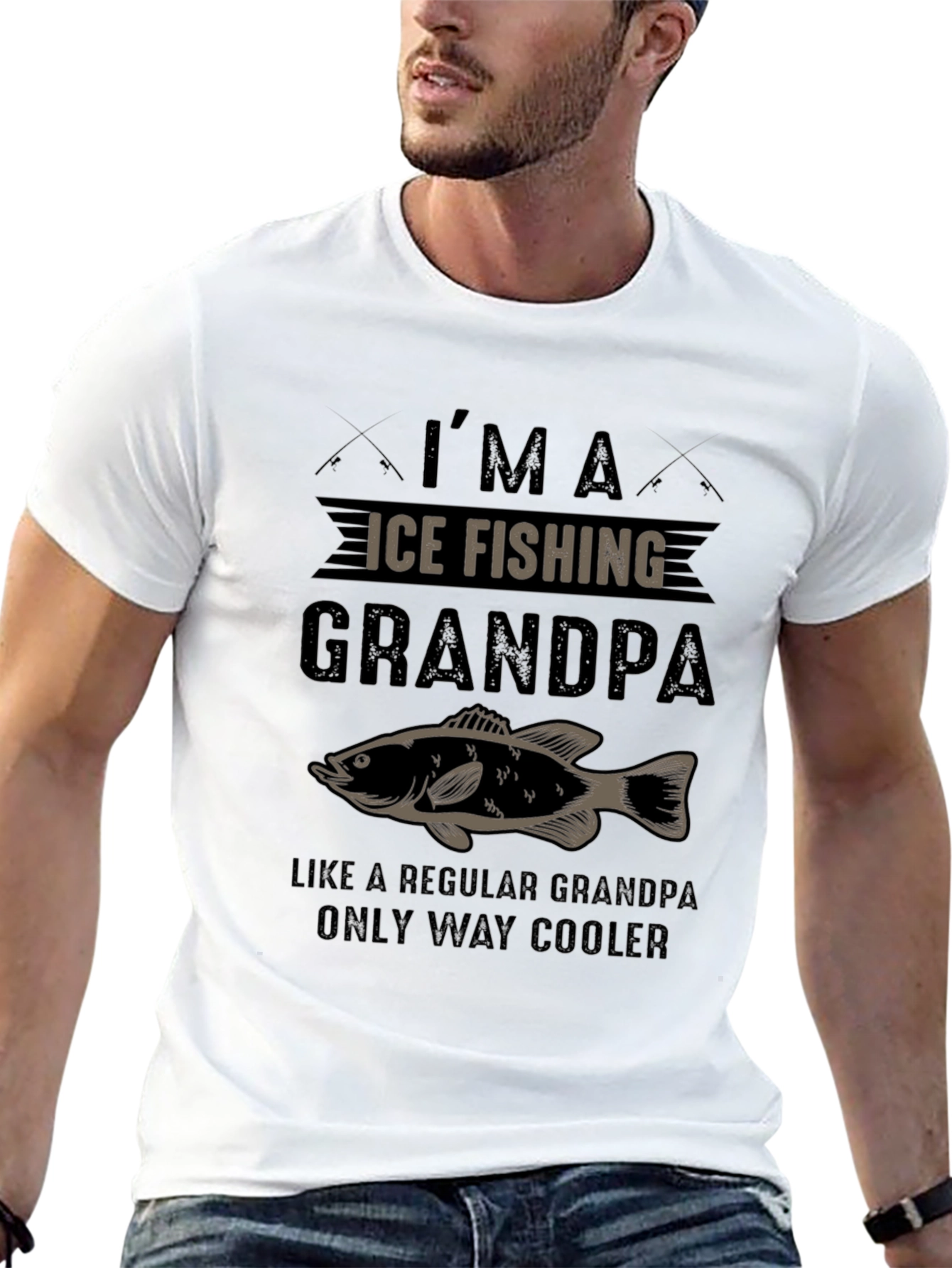 Ice Fishing Grandpa T-Shirt - Cool Angler