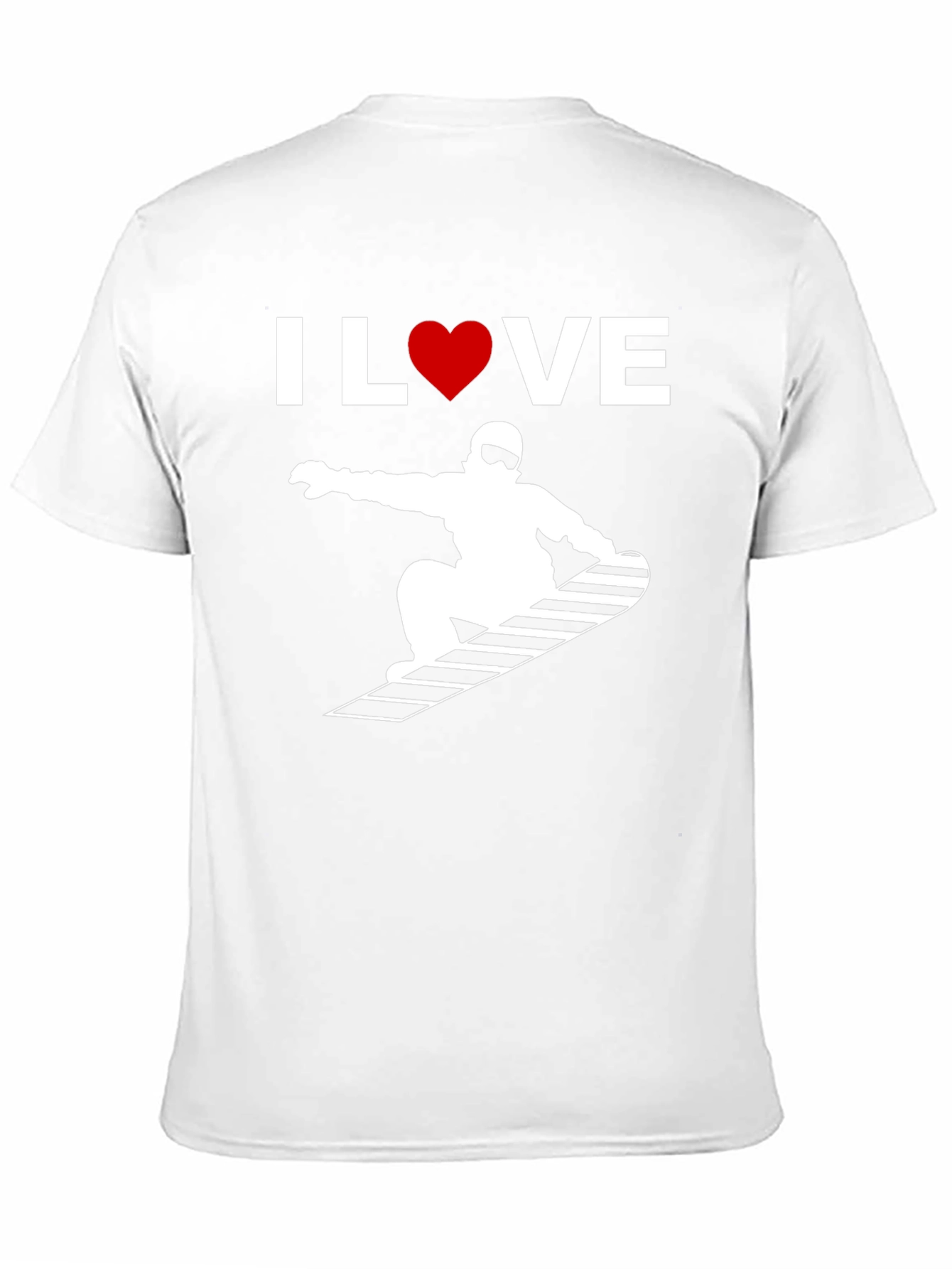 I Love Snowboarding Graphic Tee - Black Cotton T-Shirt