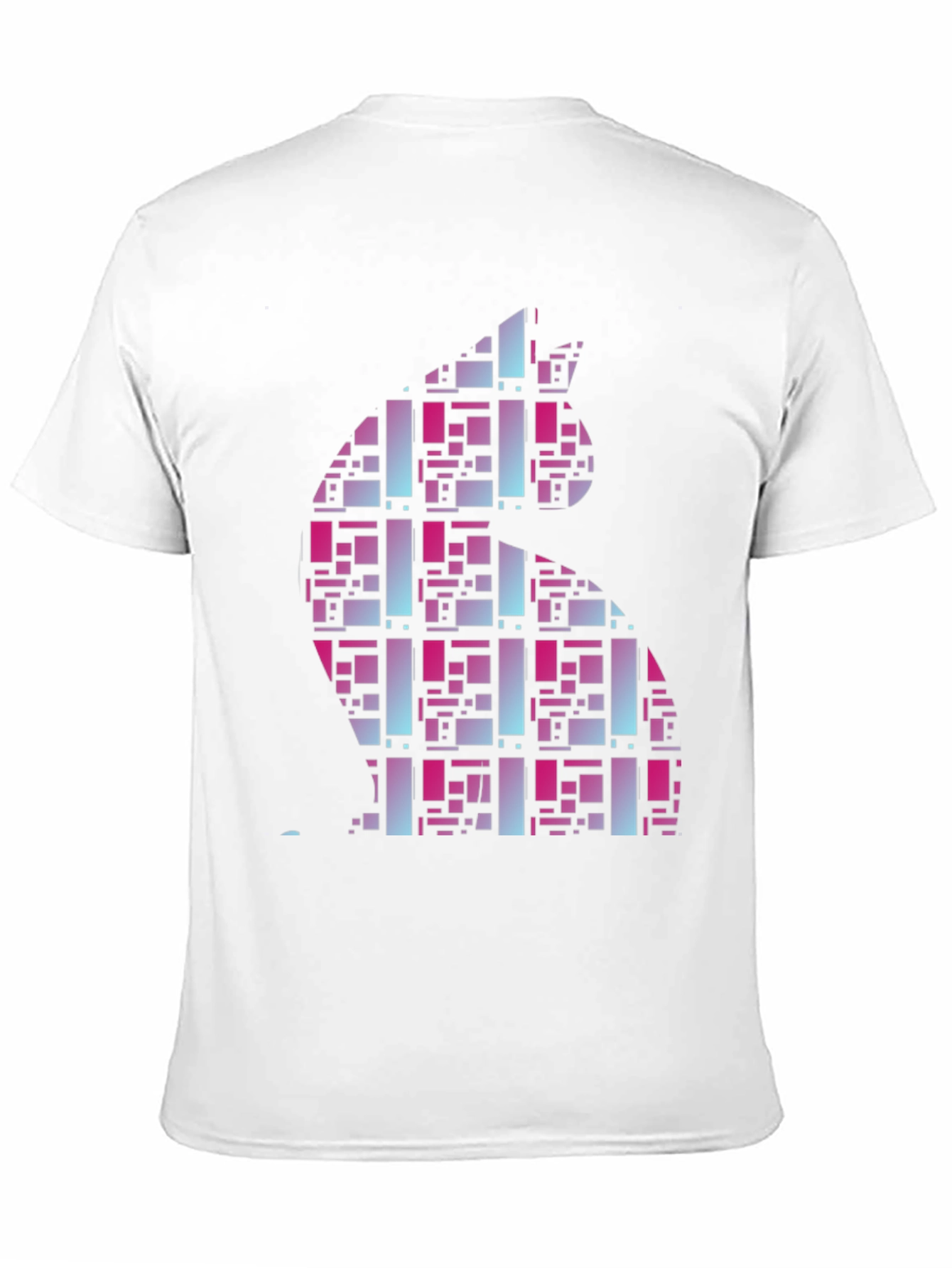 Abstract Cat Graphic Tee - Modern Style