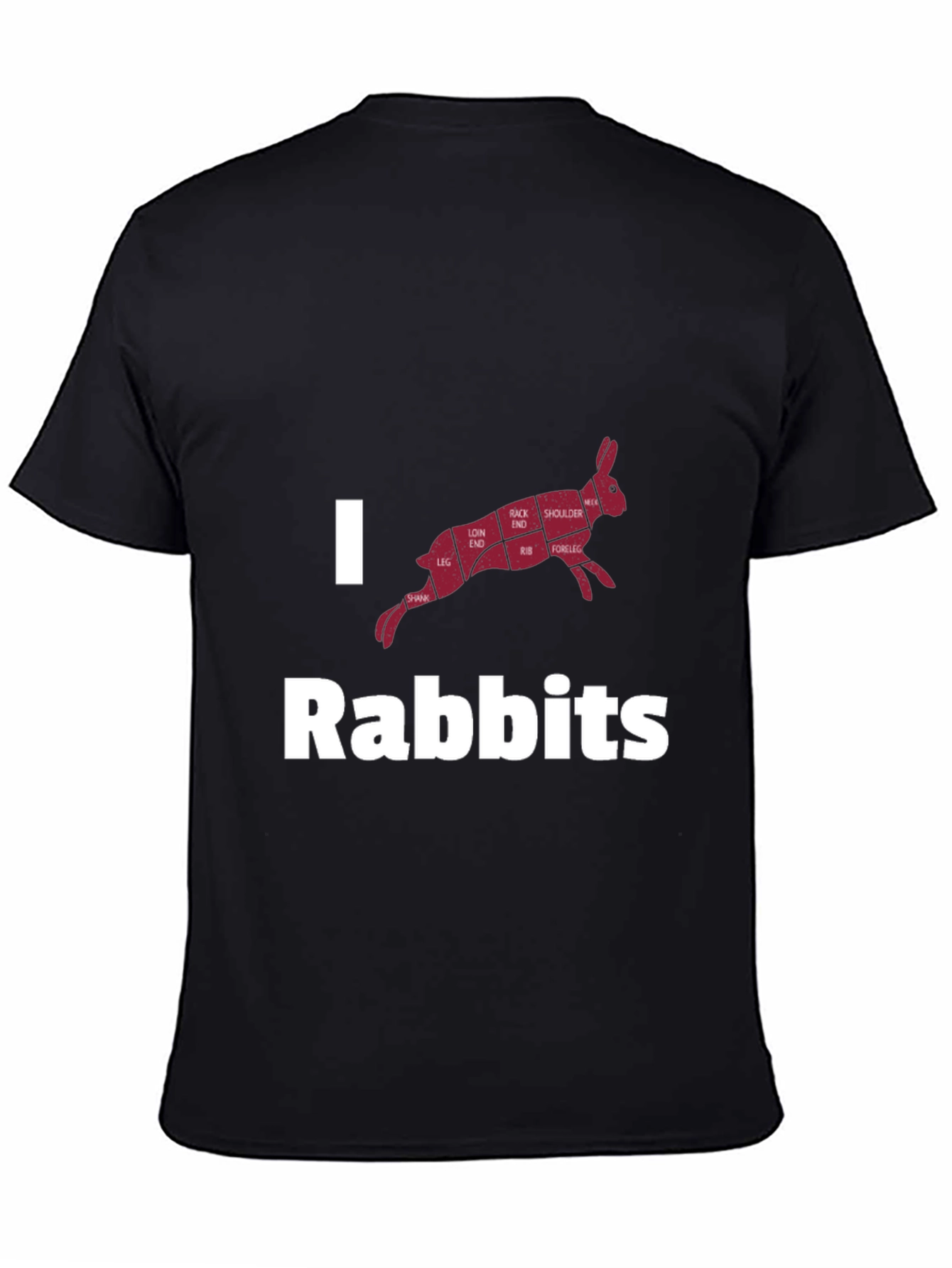 I Love Rabbits Butcher Cut T-Shirt