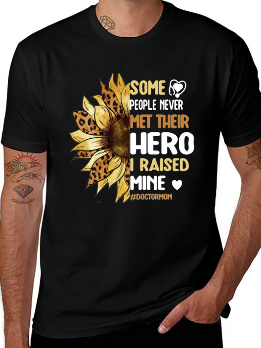 Doctor Mom Sunflower Graphic T-Shirt