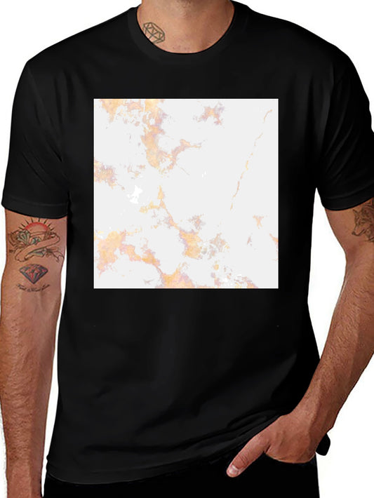 Unique Marble Pattern Black T-Shirt