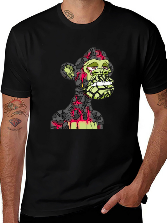 Bored Ape Lava Rock Style T-Shirt - Black