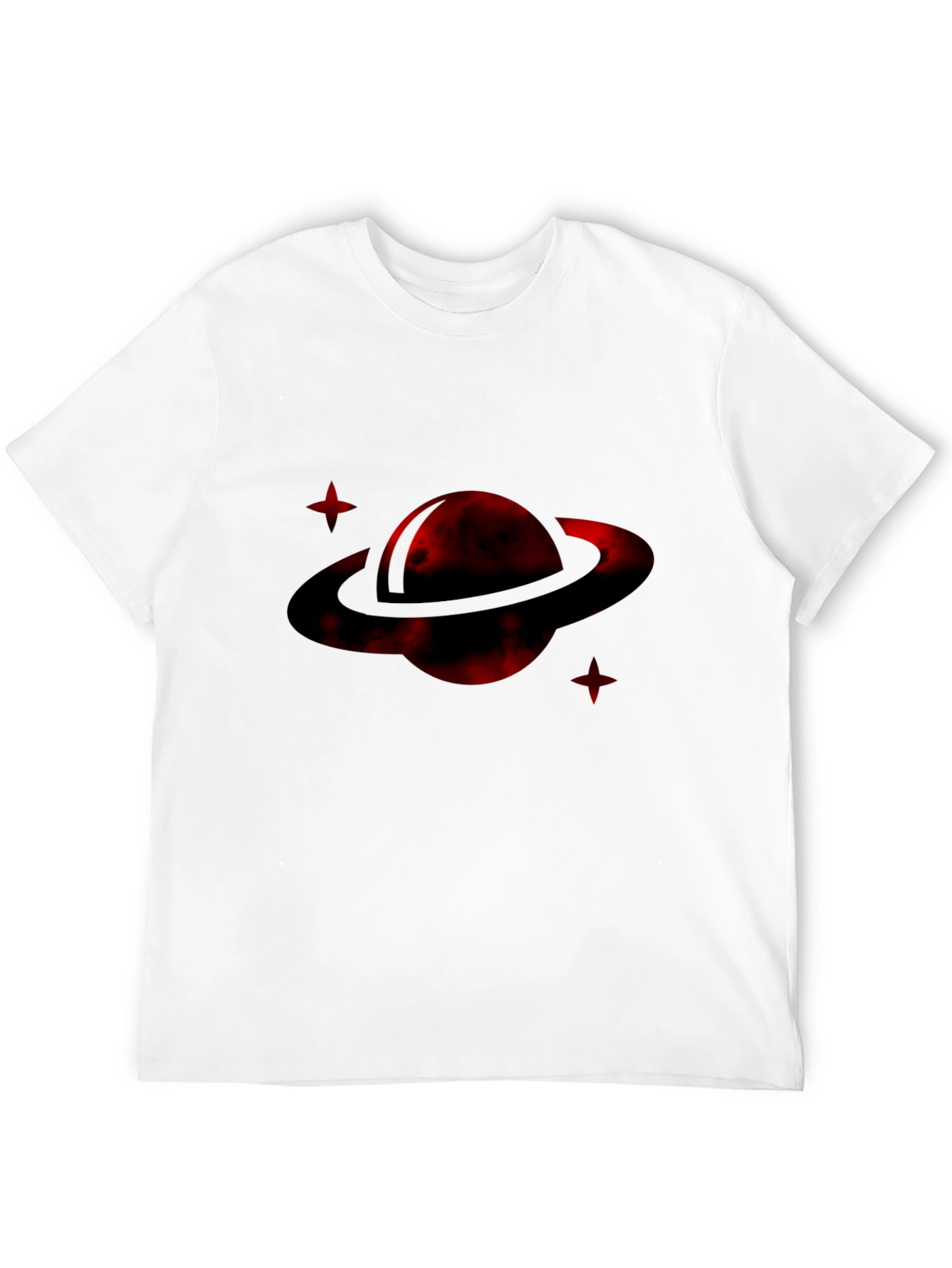 Red Planet Graphic Tee - Stylish Mens Black T-Shirt
