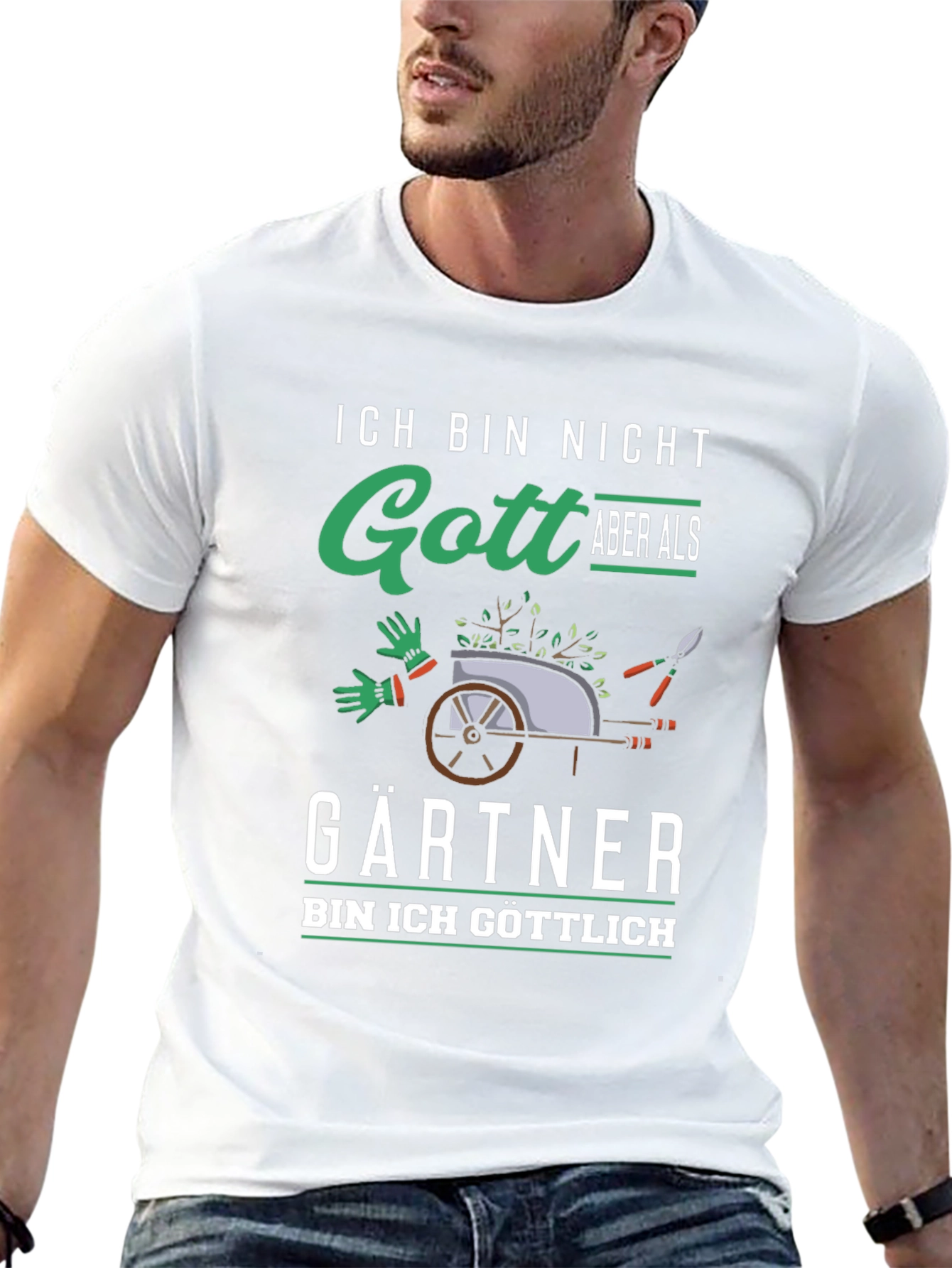 Ich Bin Nicht Gott Gardener Graphic T-Shirt