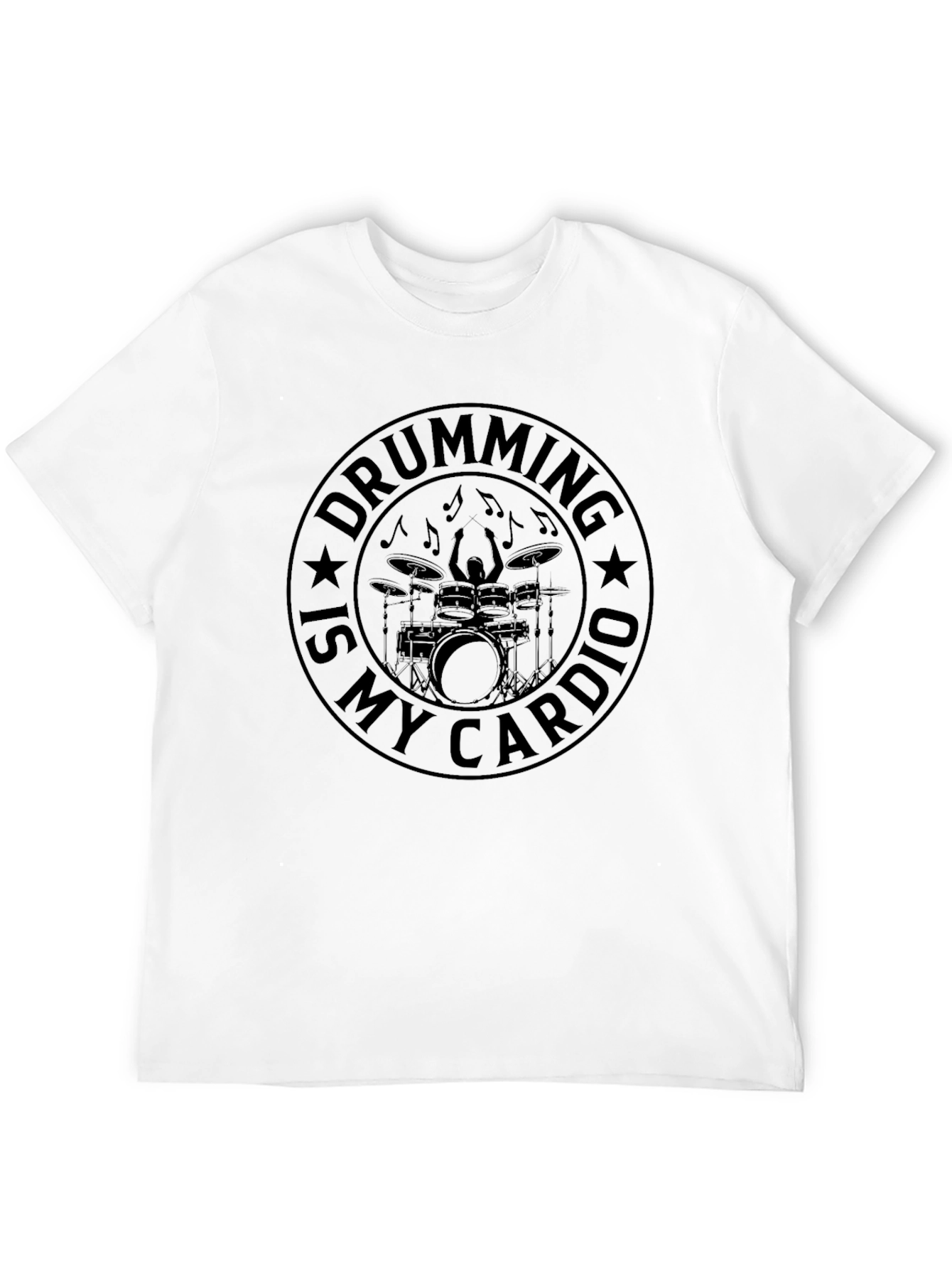 Drumming is My Cardio Black T-Shirt